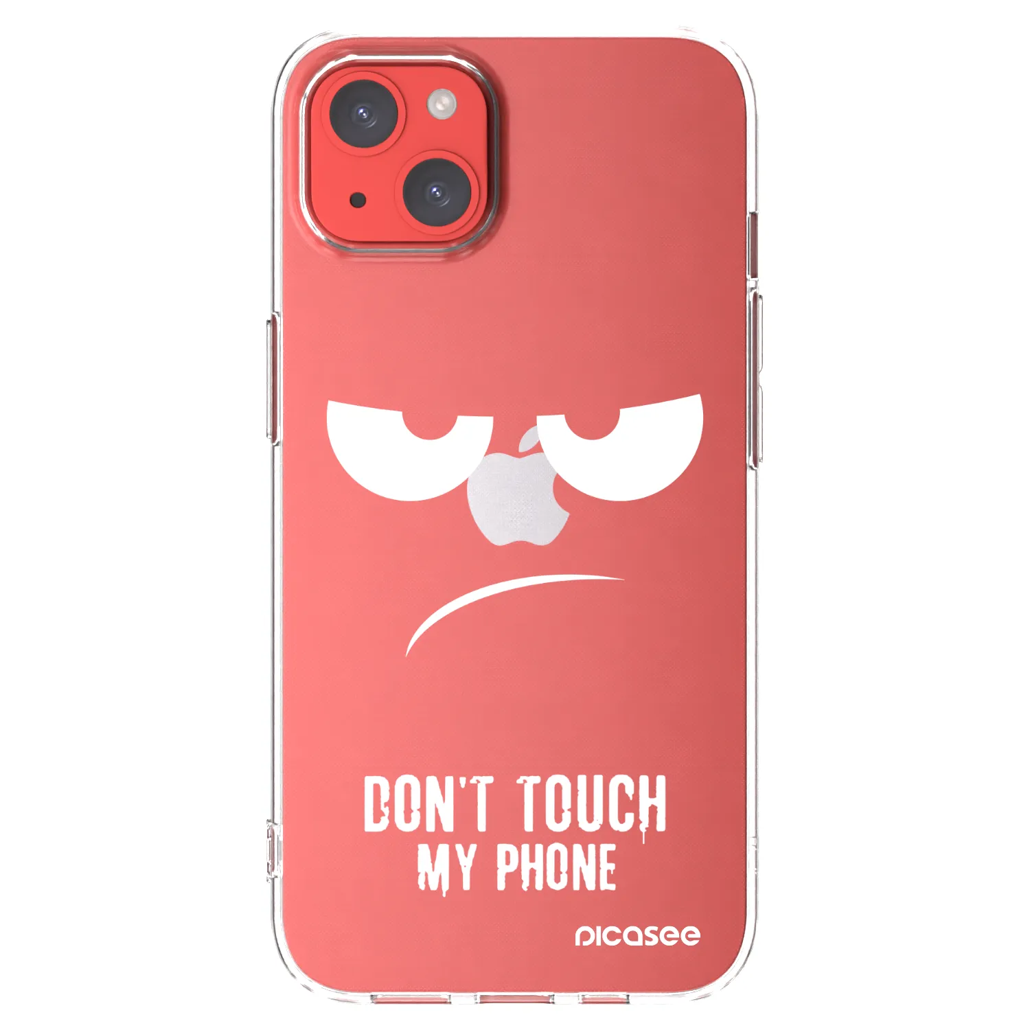 Picasee silikonowe przeźroczyste etui na Apple iPhone 13 - Don't Touch My Phone