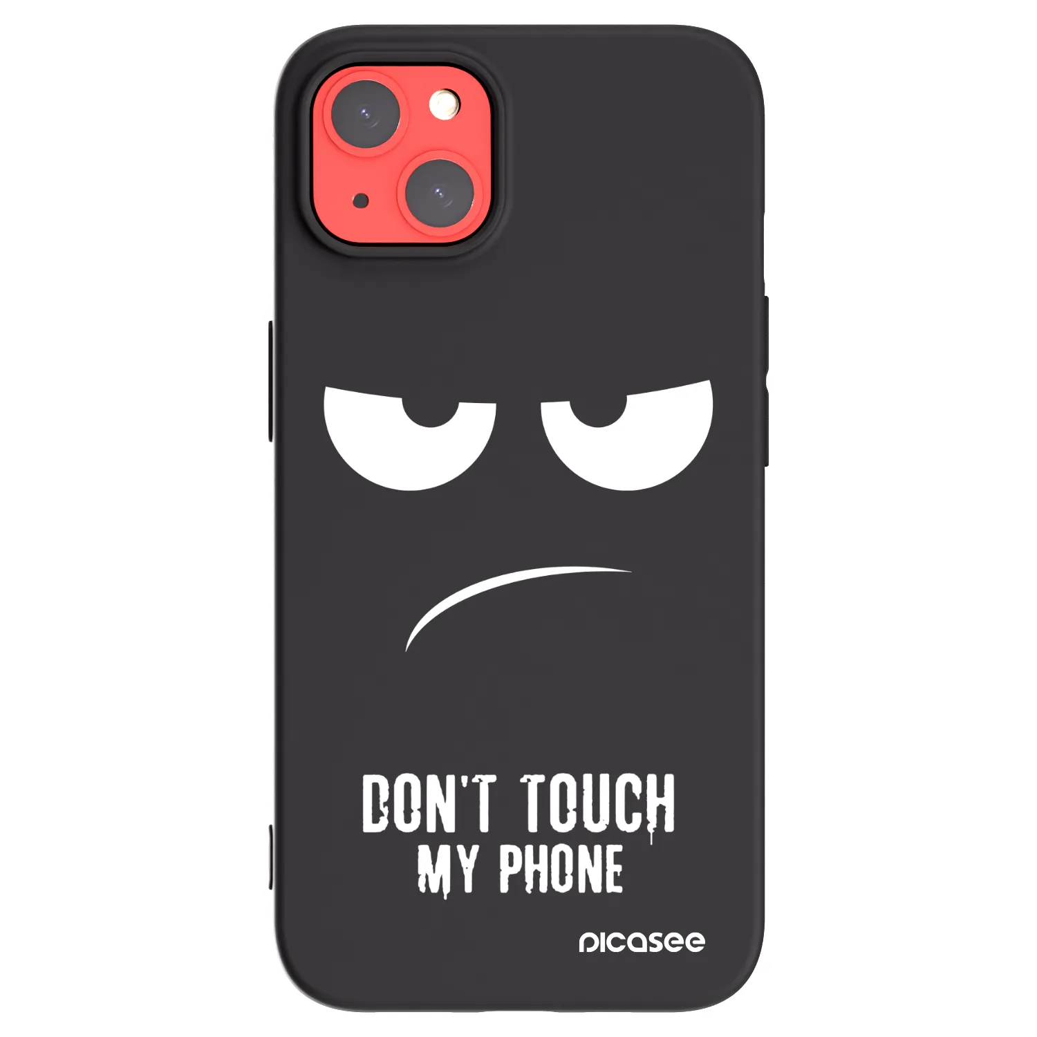 Picasee silikonowe czarne etui na Apple iPhone 13 - Don't Touch My Phone