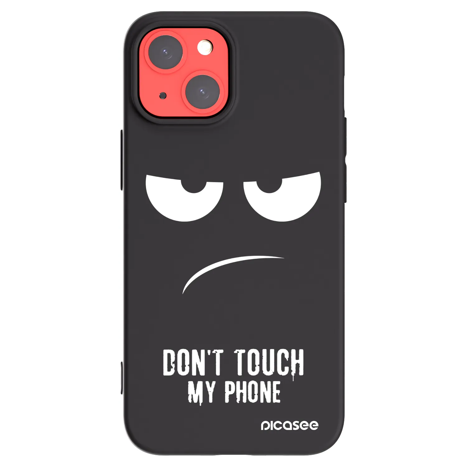 Picasee silikonowe czarne etui na Apple iPhone 13 mini - Don't Touch My Phone