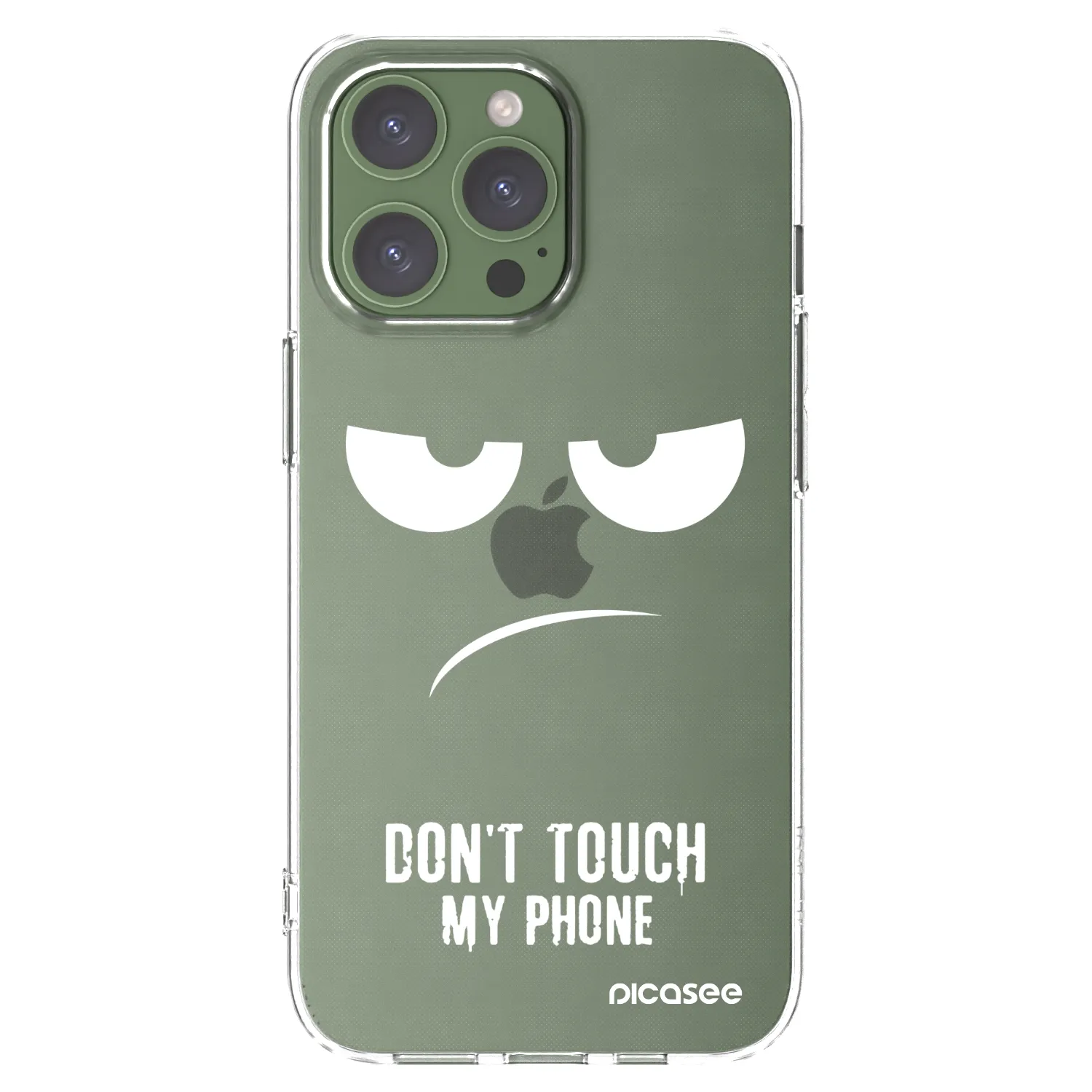 Picasee silikonowe przeźroczyste etui na Apple iPhone 13 Pro - Don't Touch My Phone