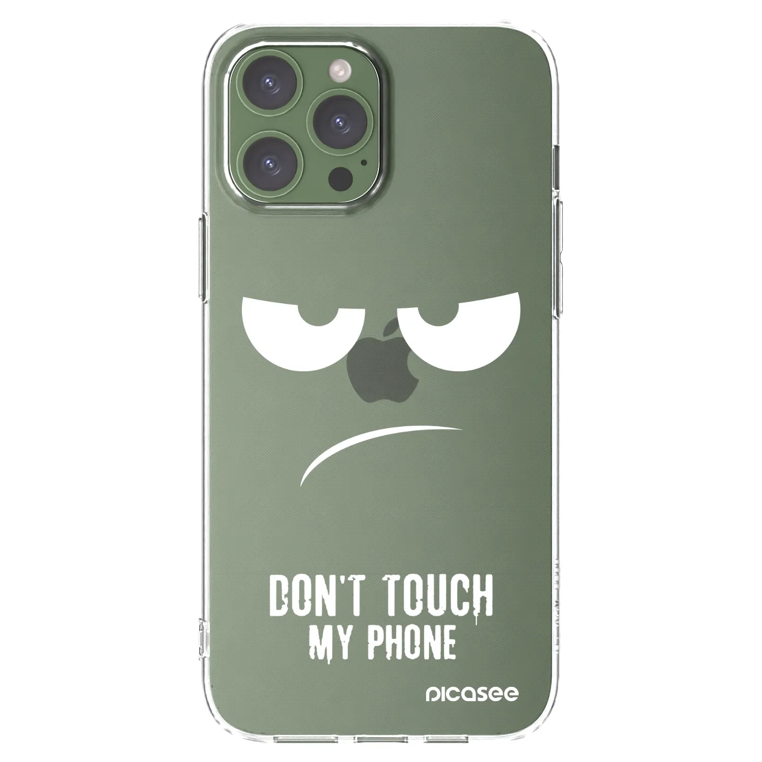 Picasee silikonowe przeźroczyste etui na Apple iPhone 13 Pro Max - Don't Touch My Phone