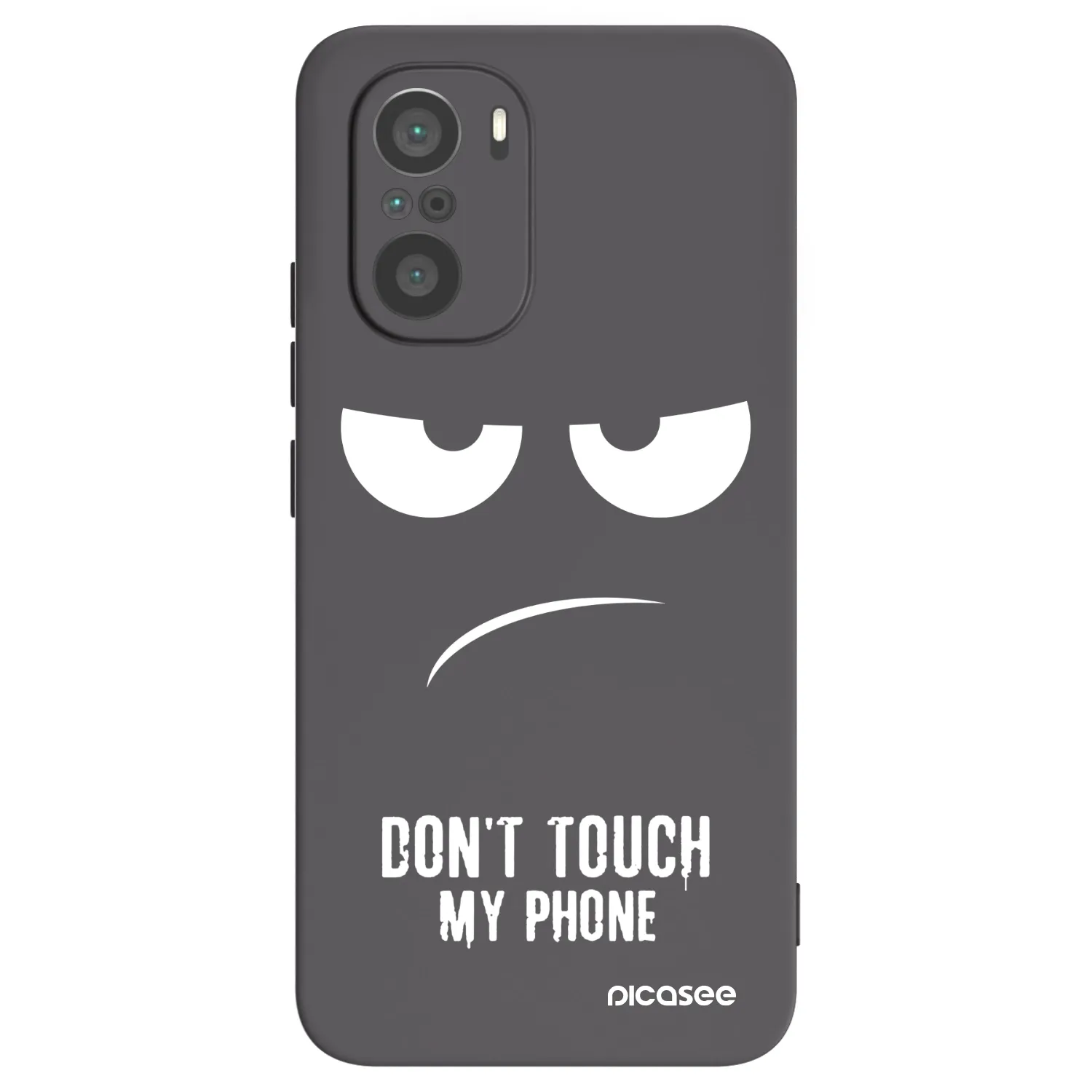Picasee silikonowe czarne etui na Xiaomi Poco F3 - Don't Touch My Phone