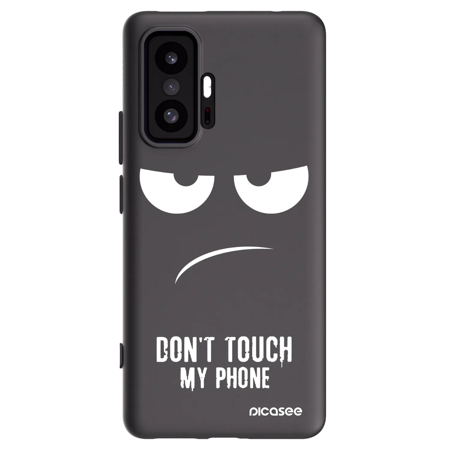 Picasee silikonowe czarne etui na Xiaomi 11T - Don't Touch My Phone