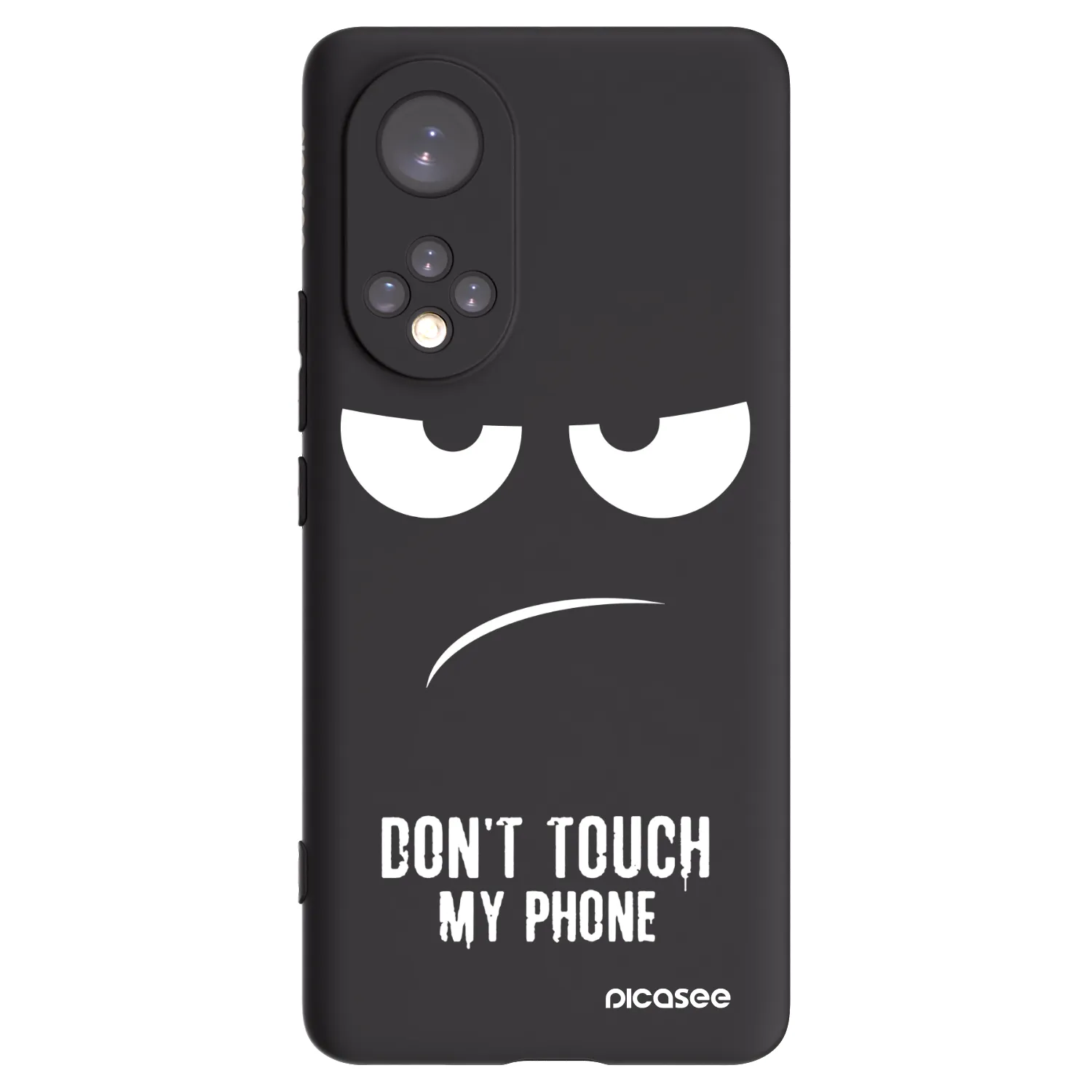 Picasee silikonowe czarne etui na Honor 50 5G - Don't Touch My Phone