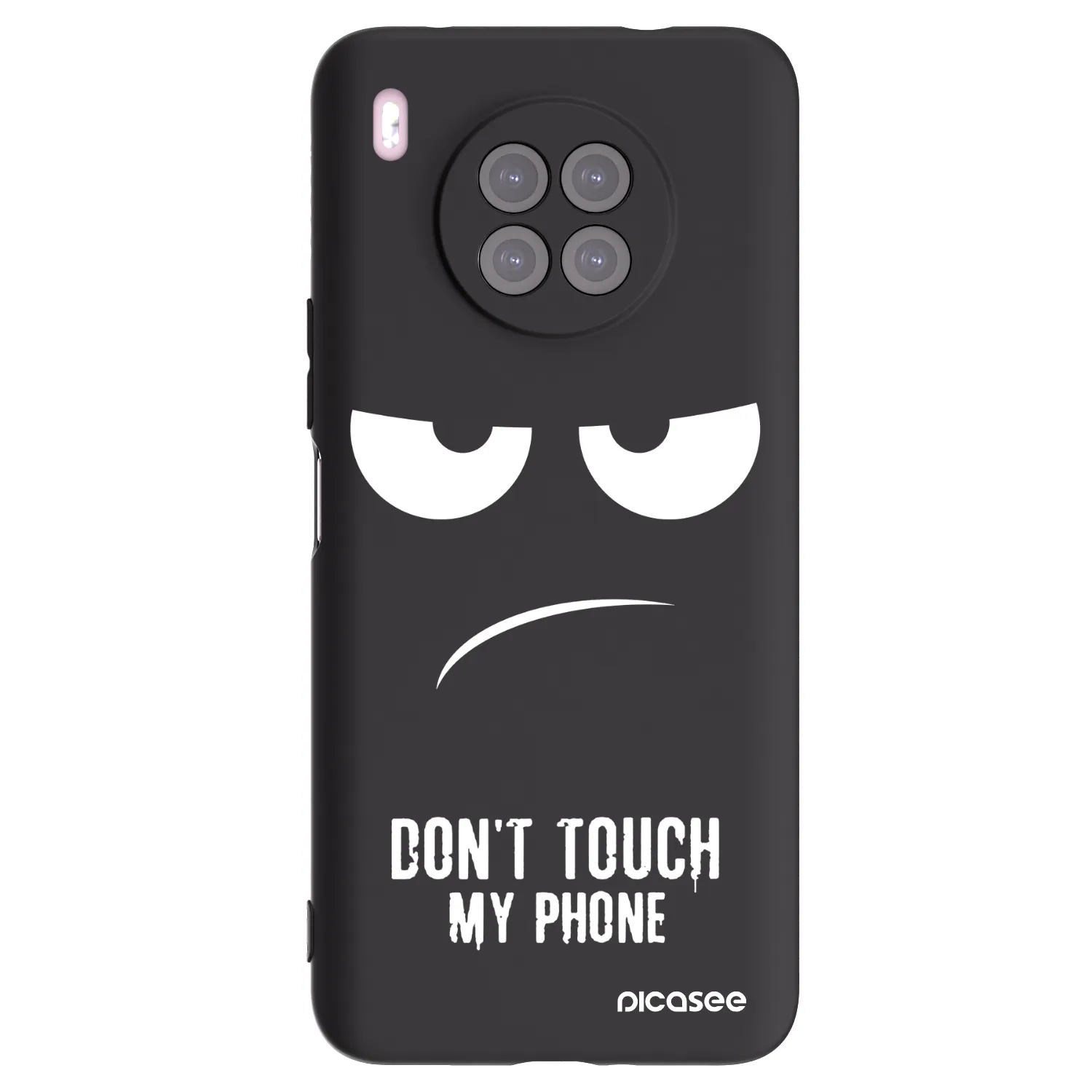 Picasee silikonowe czarne etui na Huawei Nova 8i - Don't Touch My Phone