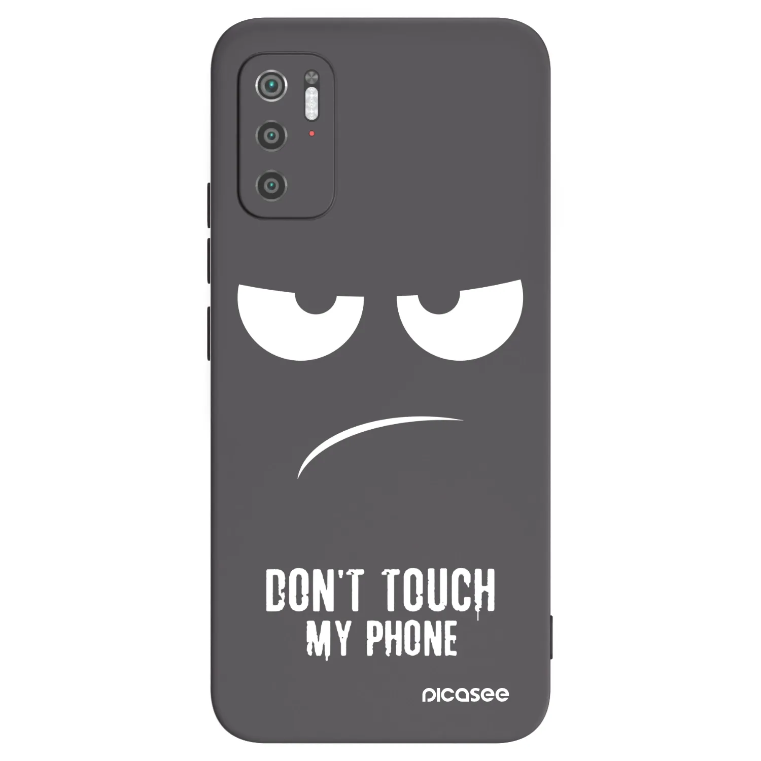 Picasee silikonowe czarne etui na Xiaomi Poco M3 Pro 5G - Don't Touch My Phone