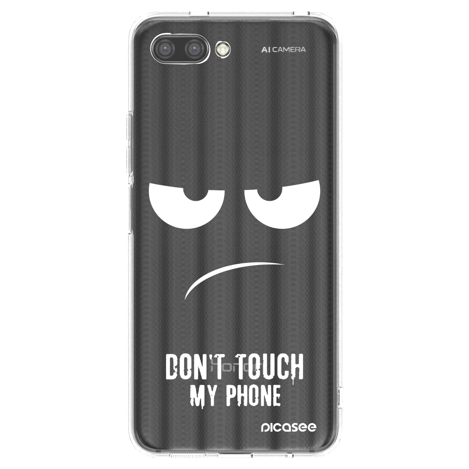 Picasee silikonowe przeźroczyste etui na Honor 10 - Don't Touch My Phone