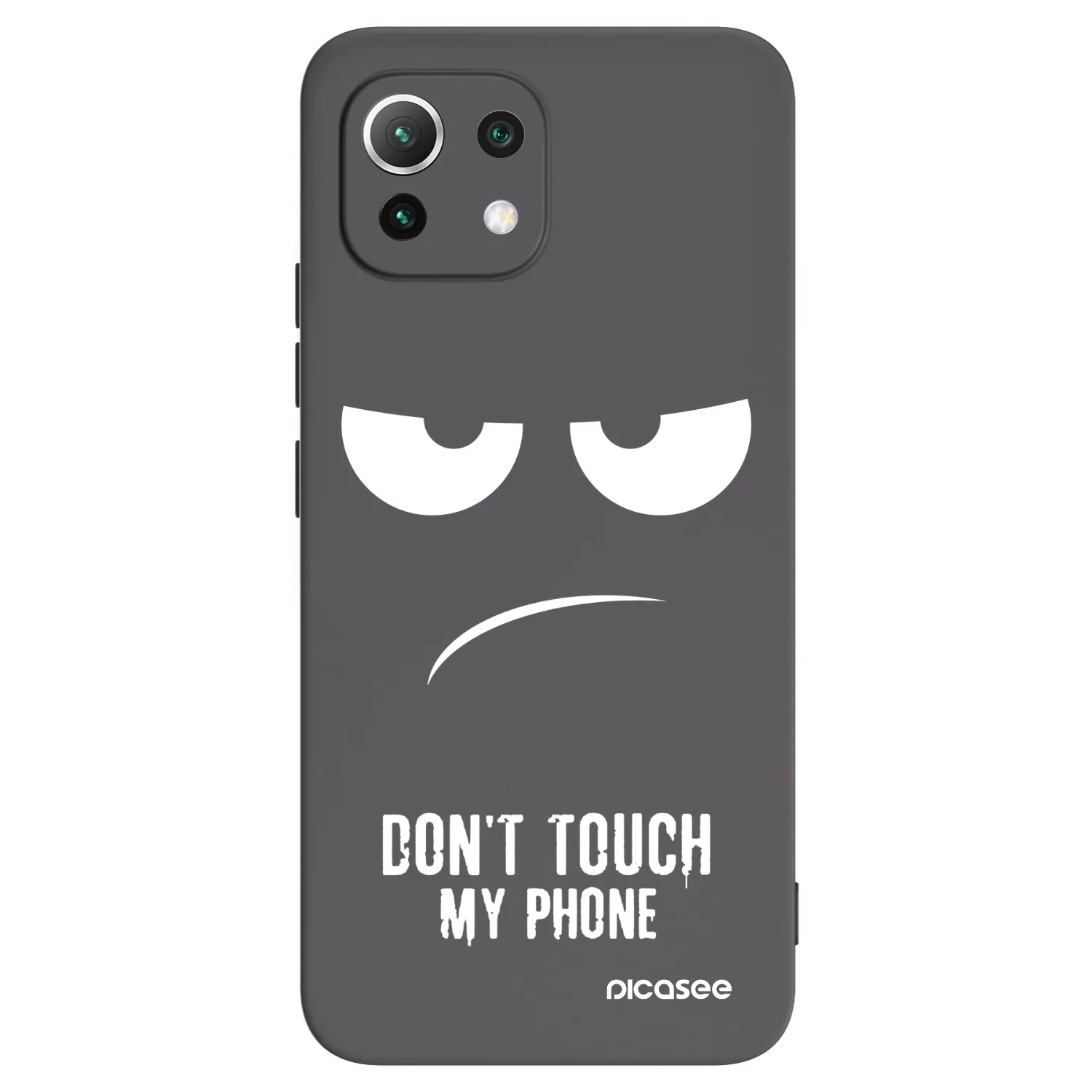 Picasee silikonowe czarne etui na Xiaomi 11 Lite 5G NE - Don't Touch My Phone