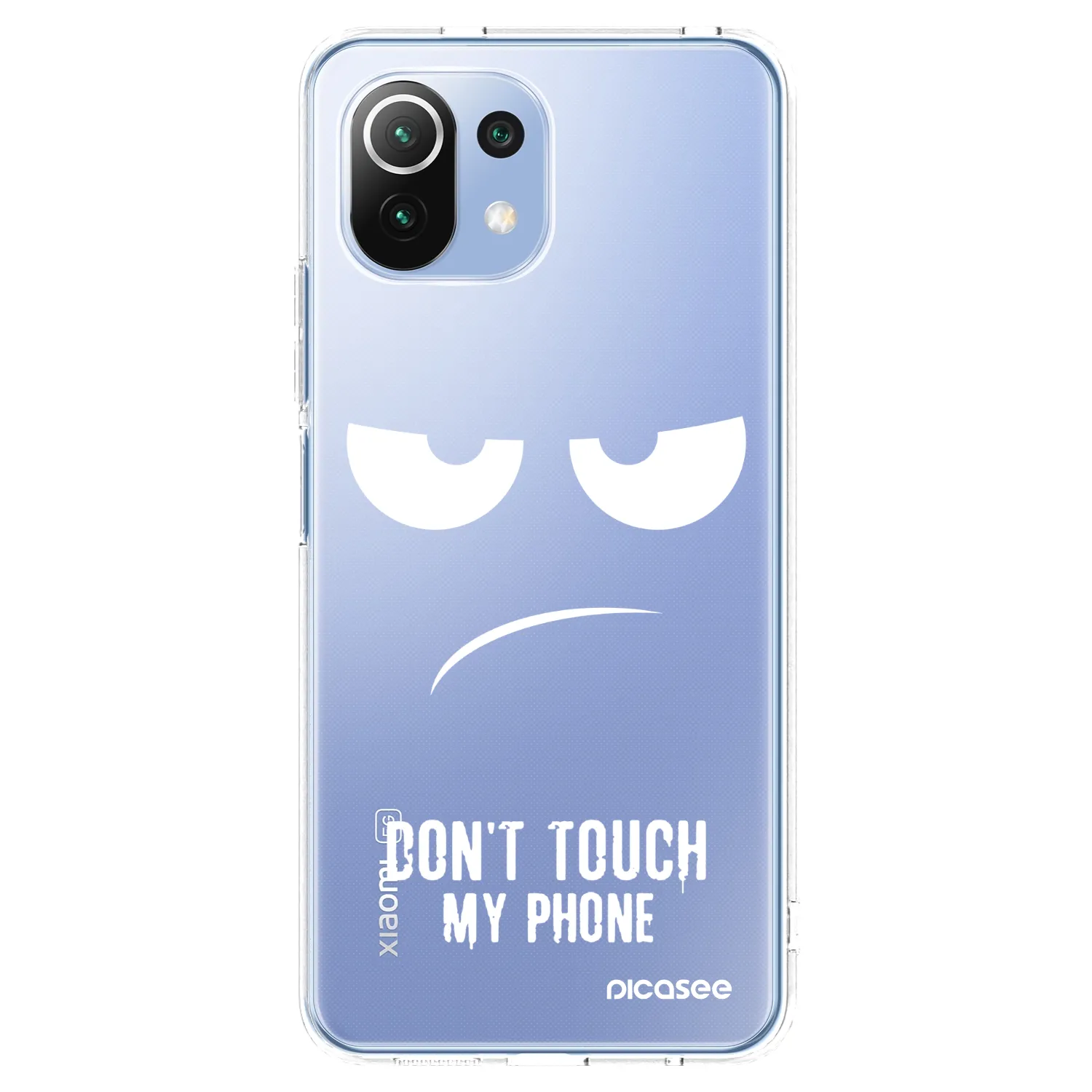 Picasee silikonowe przeźroczyste etui na Xiaomi 11 Lite 5G NE - Don't Touch My Phone