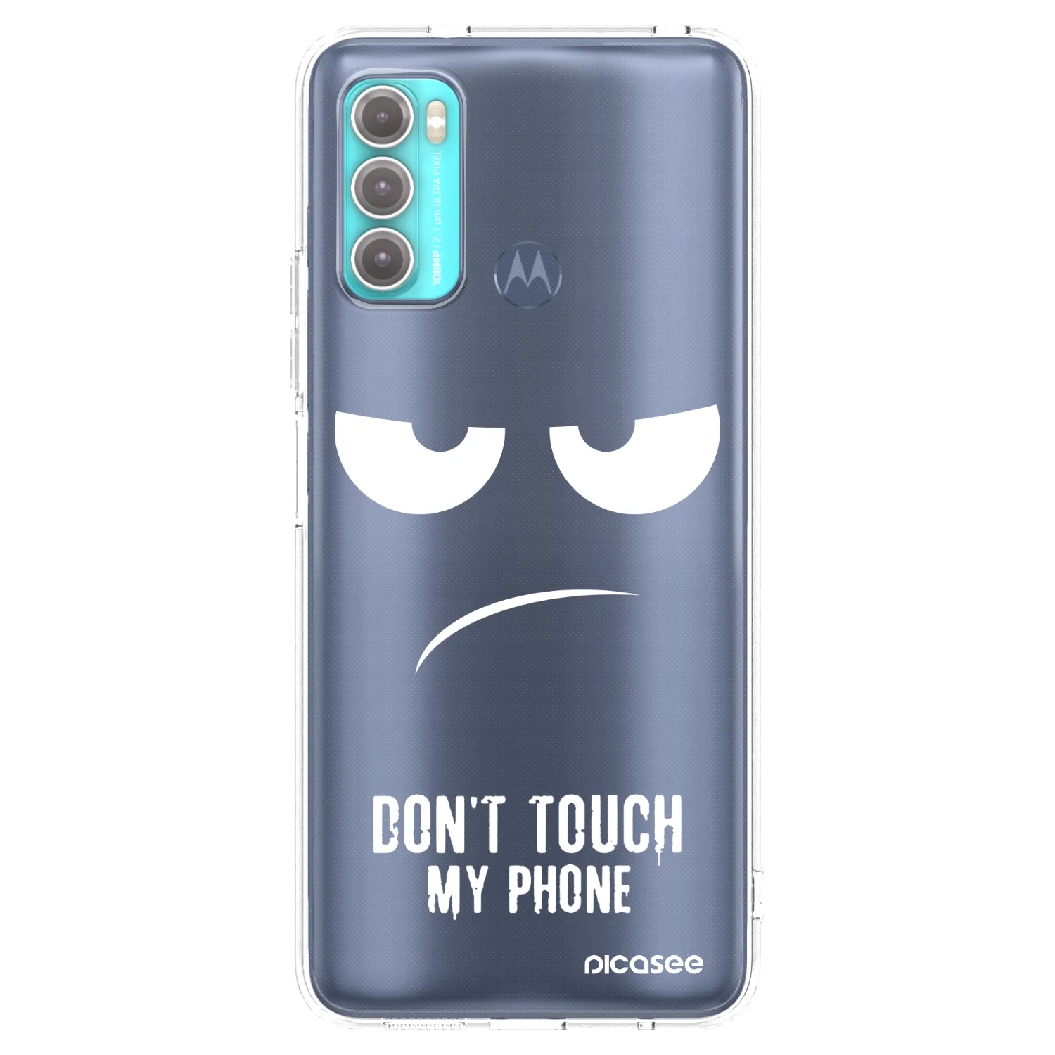 Picasee silikonowe przeźroczyste etui na Motorola Moto G60 - Don't Touch My Phone