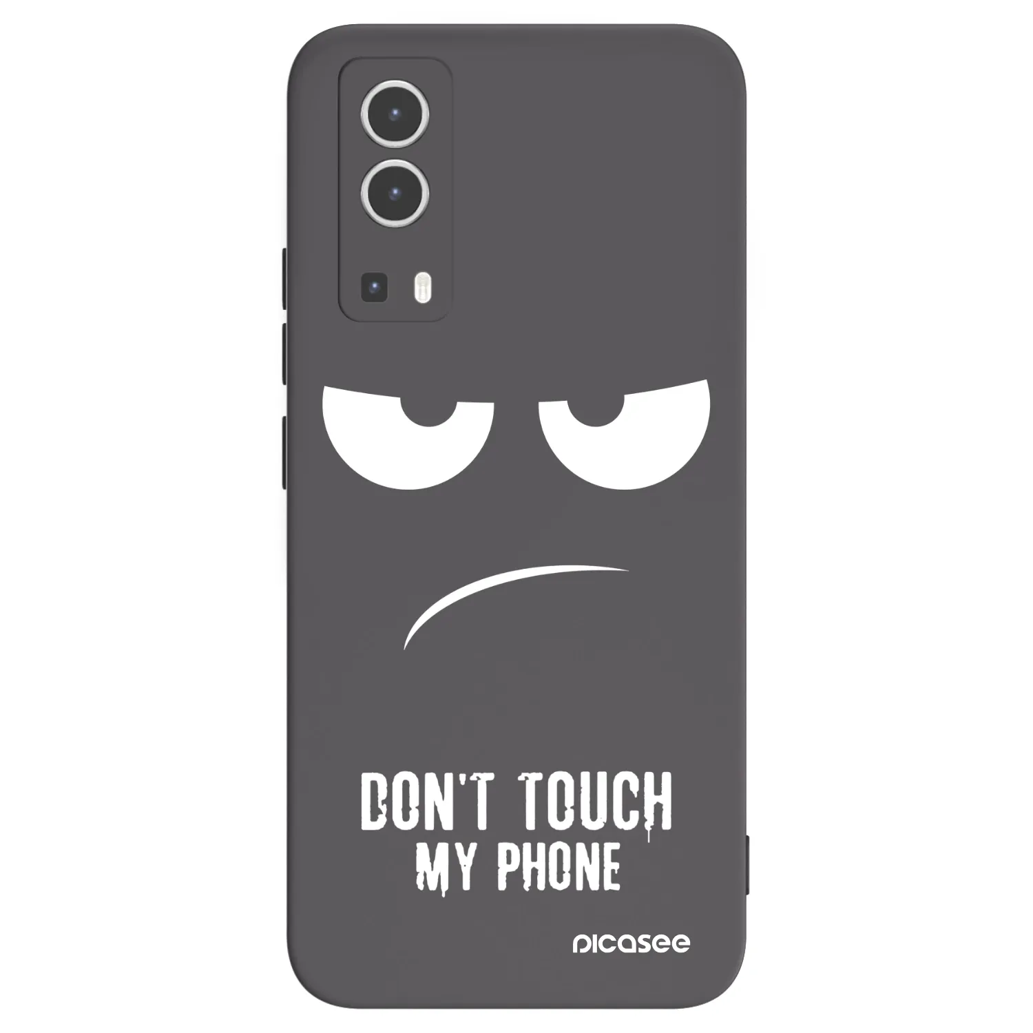 Picasee silikonowe czarne etui na Vivo Y72 5G - Don't Touch My Phone