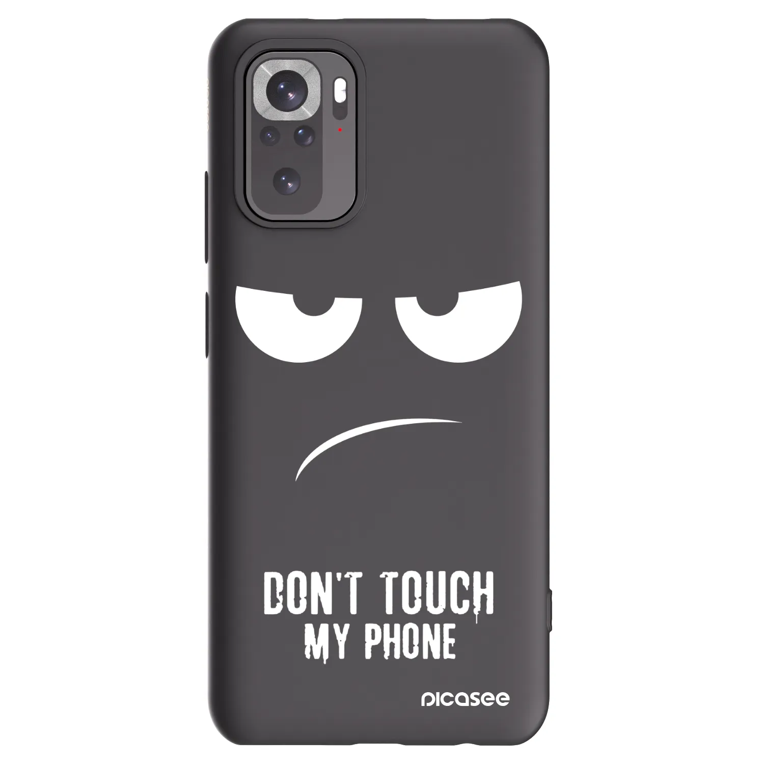 Picasee silikonowe czarne etui na Xiaomi Redmi Note 11S 4G - Don't Touch My Phone