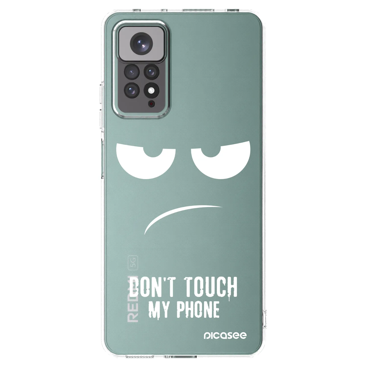 Picasee silikonowe przeźroczyste etui na Xiaomi Redmi Note 11S 4G - Don't Touch My Phone