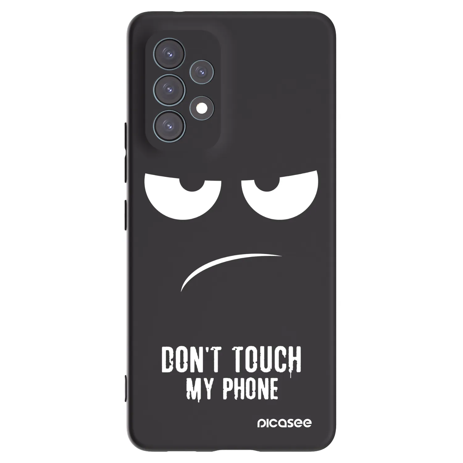 Picasee silikonowe czarne etui na Samsung Galaxy A53 5G A536 - Don't Touch My Phone