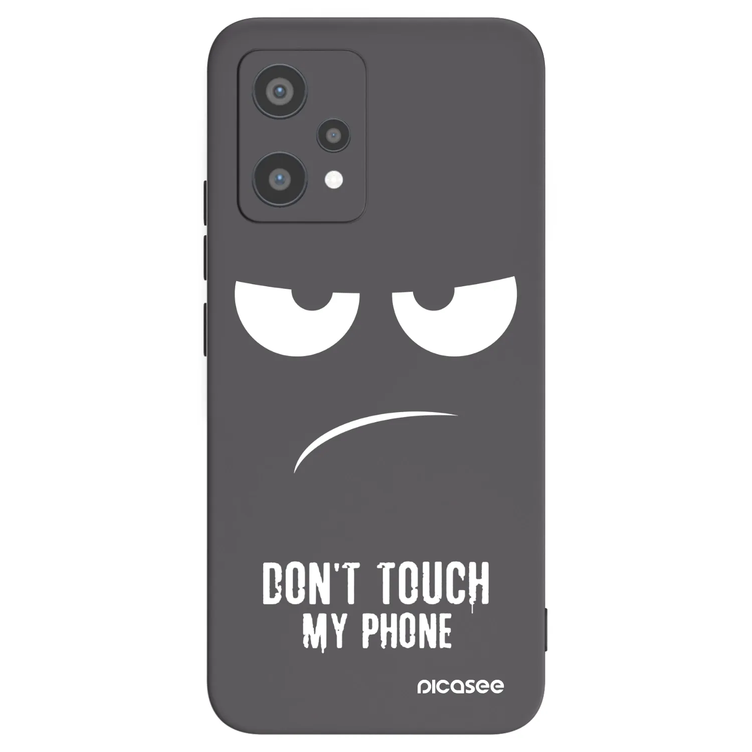 Picasee silikonowe czarne etui na Realme 9 Pro 5G - Don't Touch My Phone