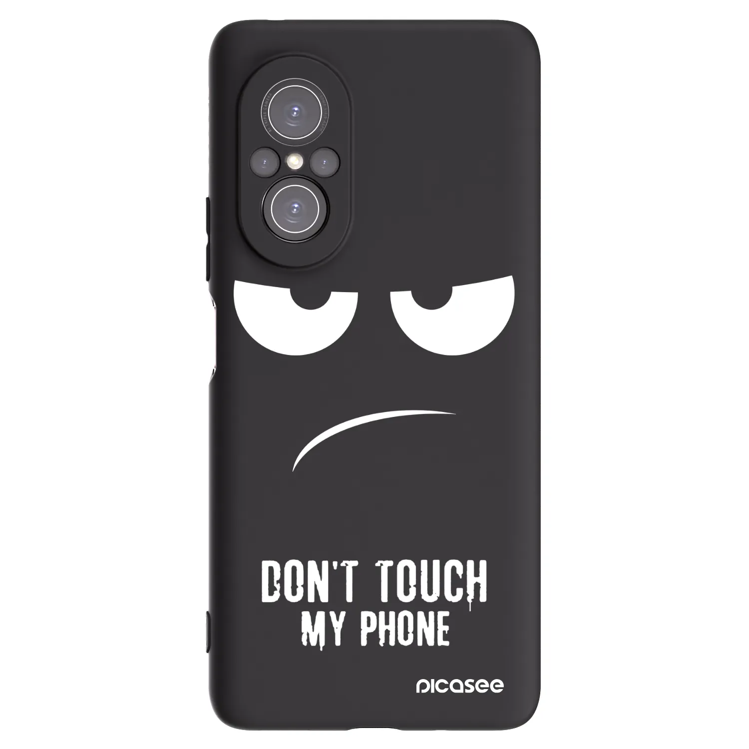 Picasee silikonowe czarne etui na Huawei Nova 9 SE - Don't Touch My Phone