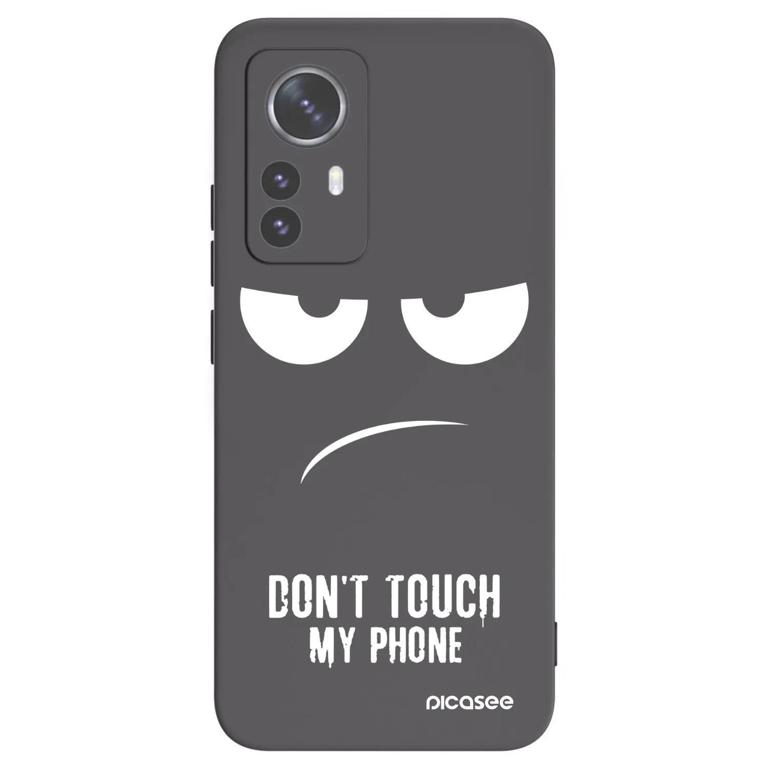Picasee silikonowe czarne etui na Xiaomi 12 Pro - Don't Touch My Phone