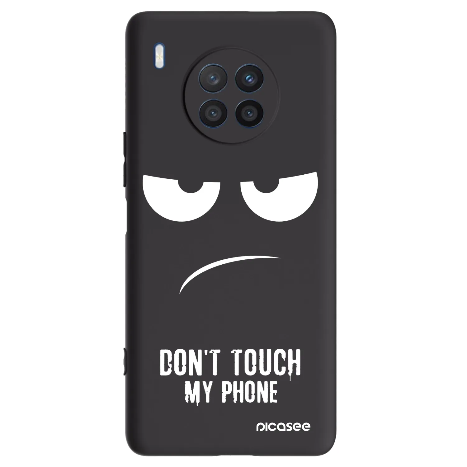 Picasee silikonowe czarne etui na Honor 50 Lite - Don't Touch My Phone