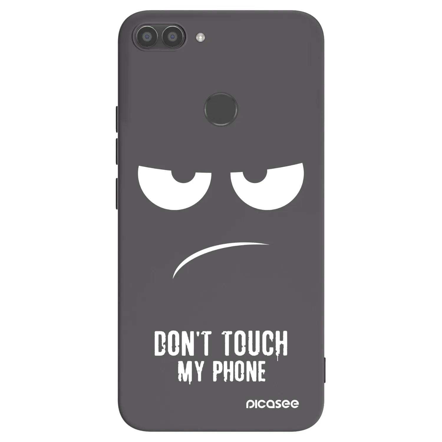Picasee silikonowe czarne etui na Huawei P Smart - Don't Touch My Phone