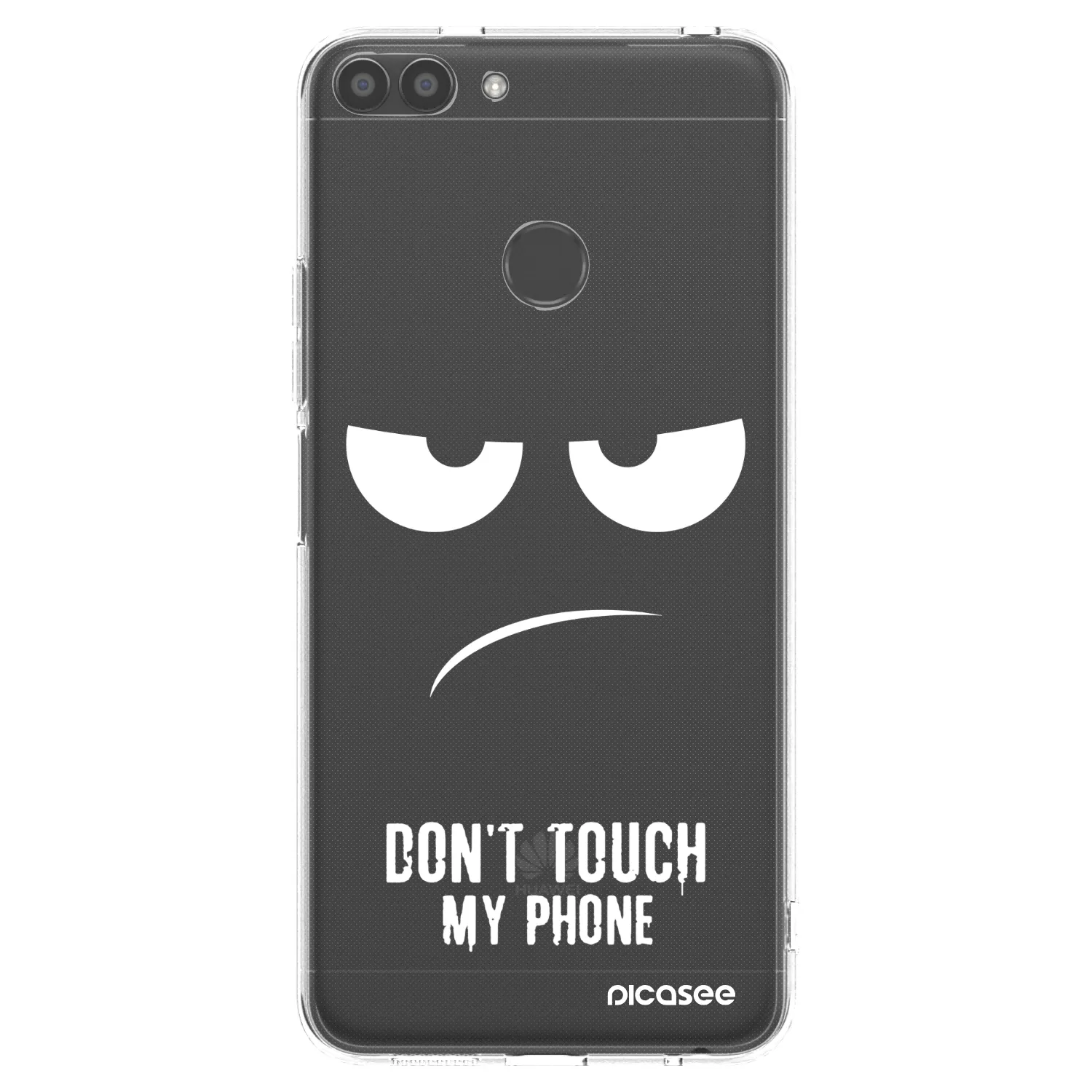 Picasee silikonowe przeźroczyste etui na Huawei P Smart - Don't Touch My Phone