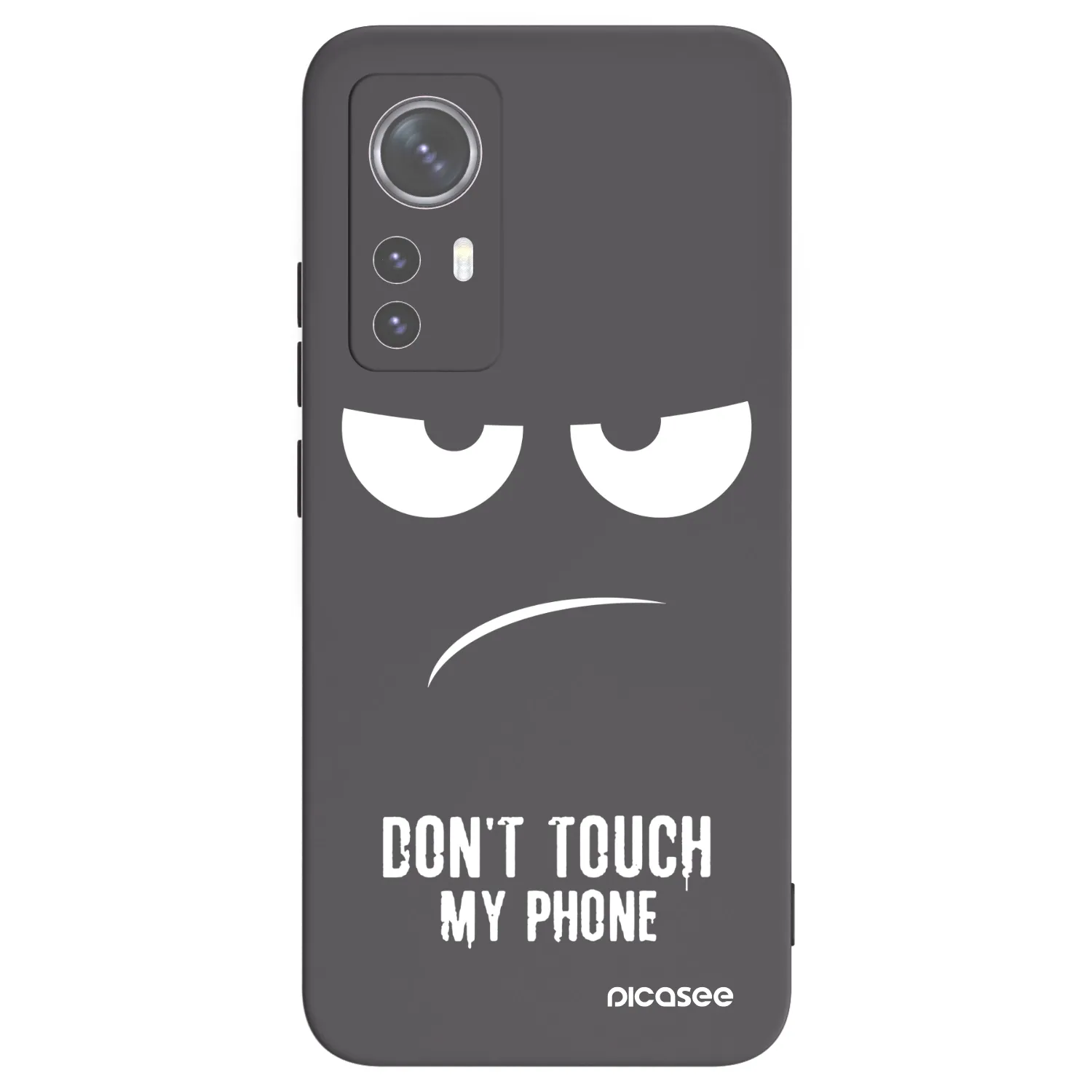 Picasee silikonowe czarne etui na Xiaomi 12X - Don't Touch My Phone
