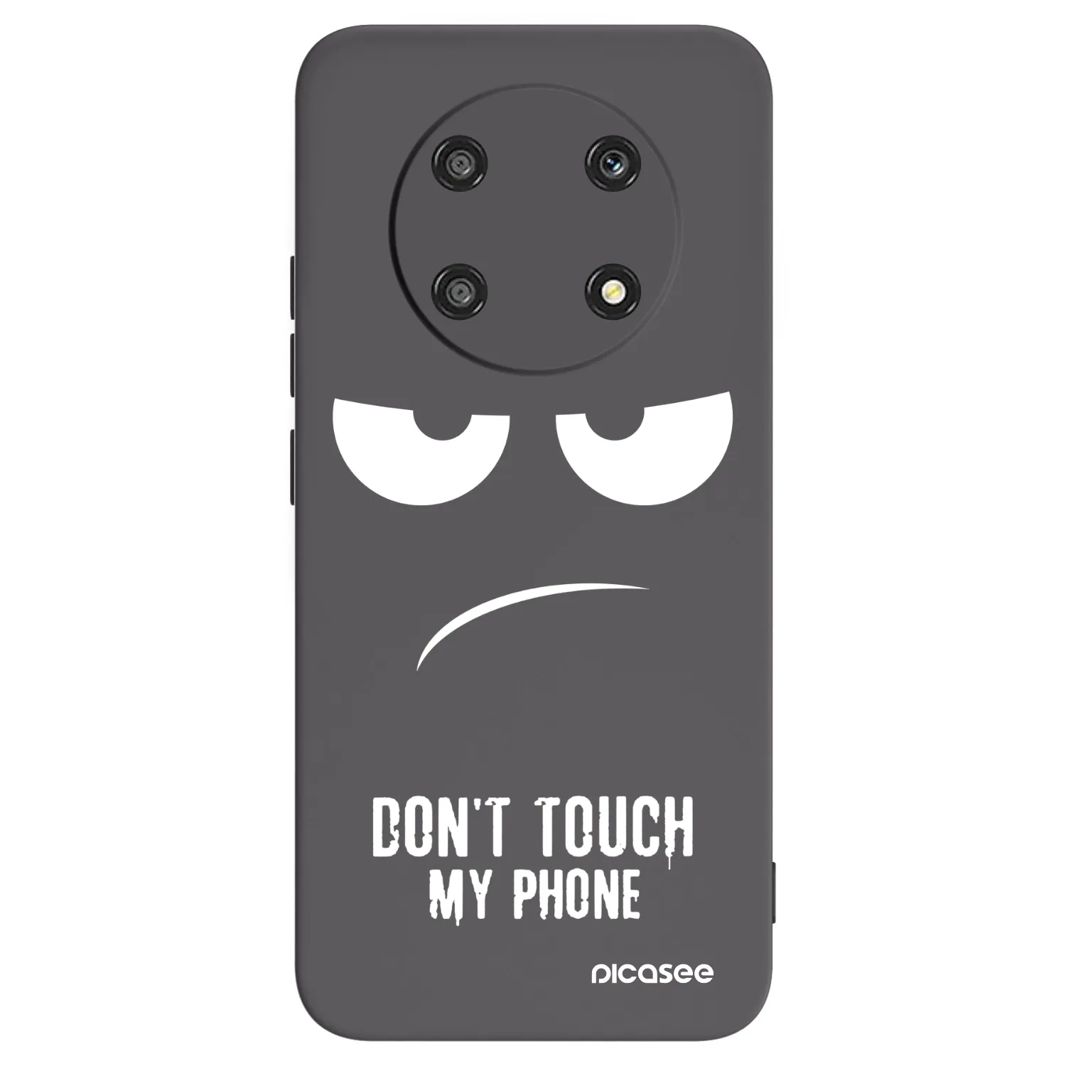 Picasee silikonowe czarne etui na Honor Magic4 Lite 5G - Don't Touch My Phone