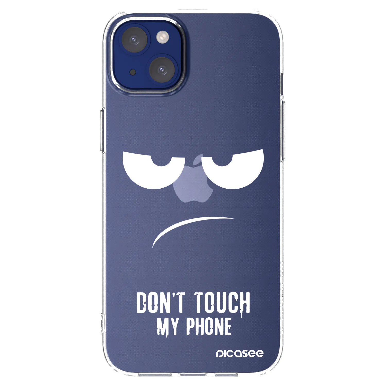 Picasee silikonowe przeźroczyste etui na Apple iPhone 14 Plus - Don't Touch My Phone