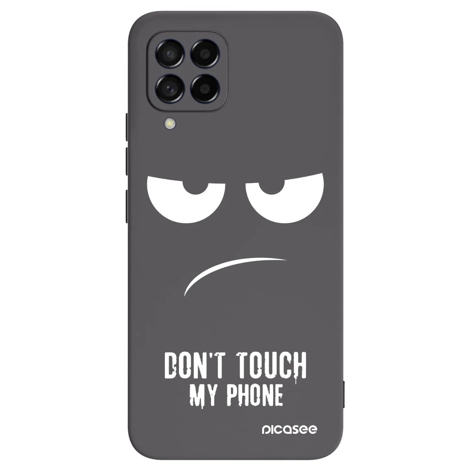 Picasee silikonowe czarne etui na Samsung Galaxy M53 5G - Don't Touch My Phone