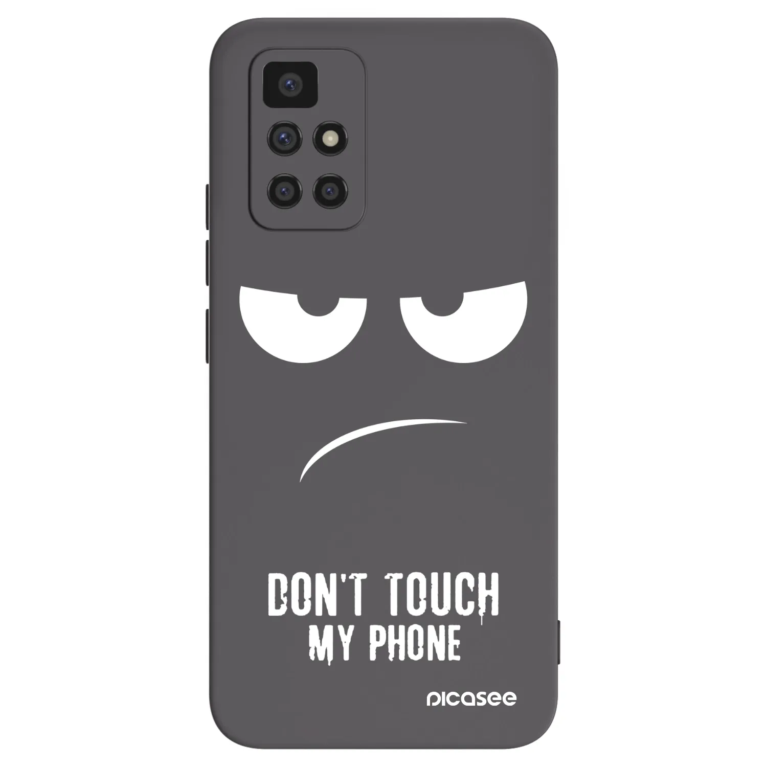 Picasee silikonowe czarne etui na Xiaomi Redmi 10 (2022) - Don't Touch My Phone