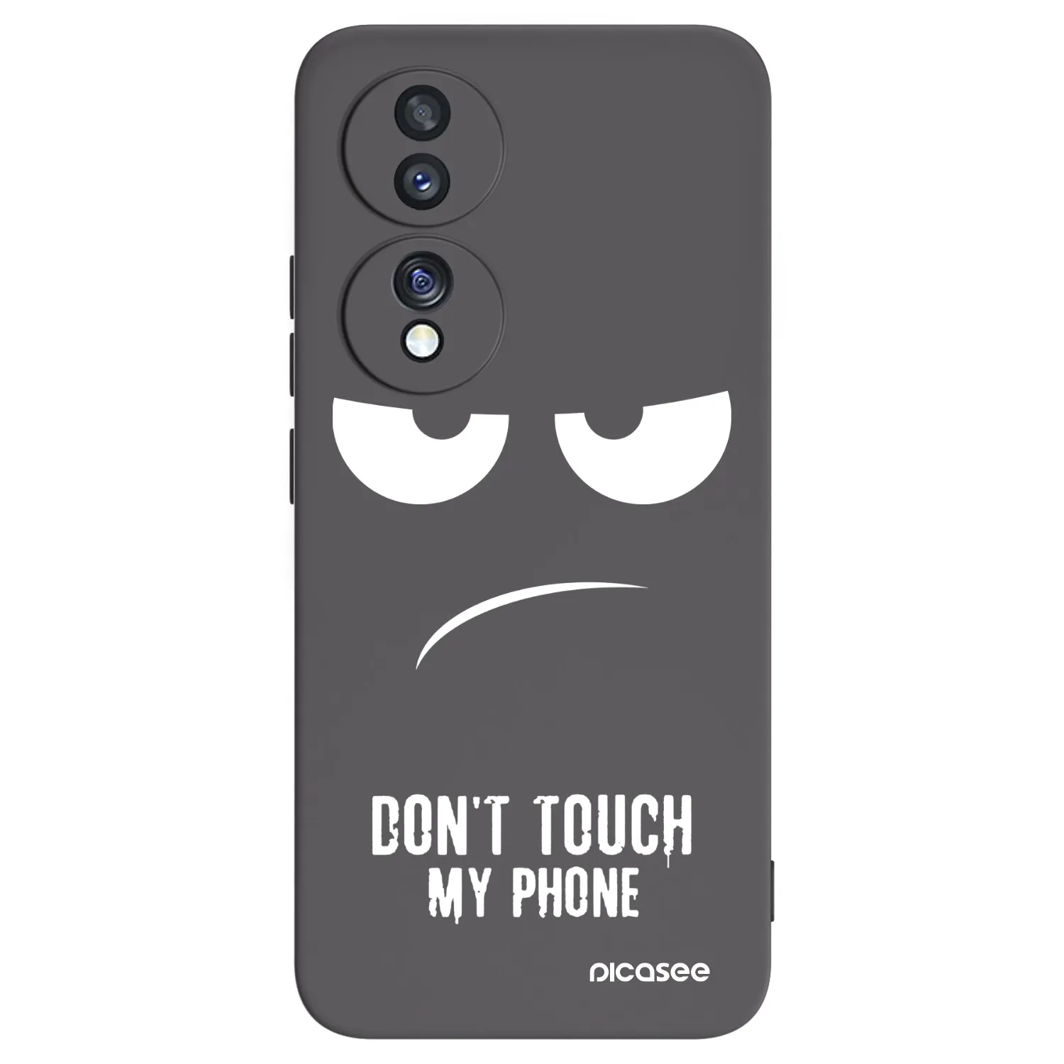 Picasee silikonowe czarne etui na Honor 70 - Don't Touch My Phone