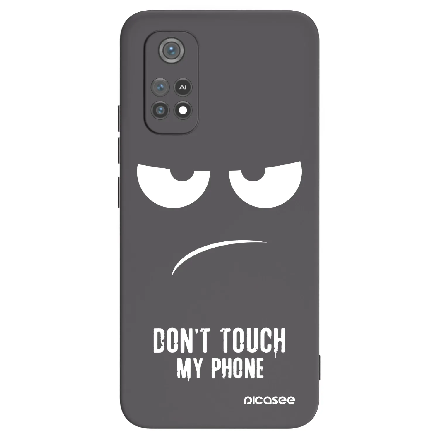Picasee silikonowe czarne etui na Xiaomi Poco M4 Pro - Don't Touch My Phone
