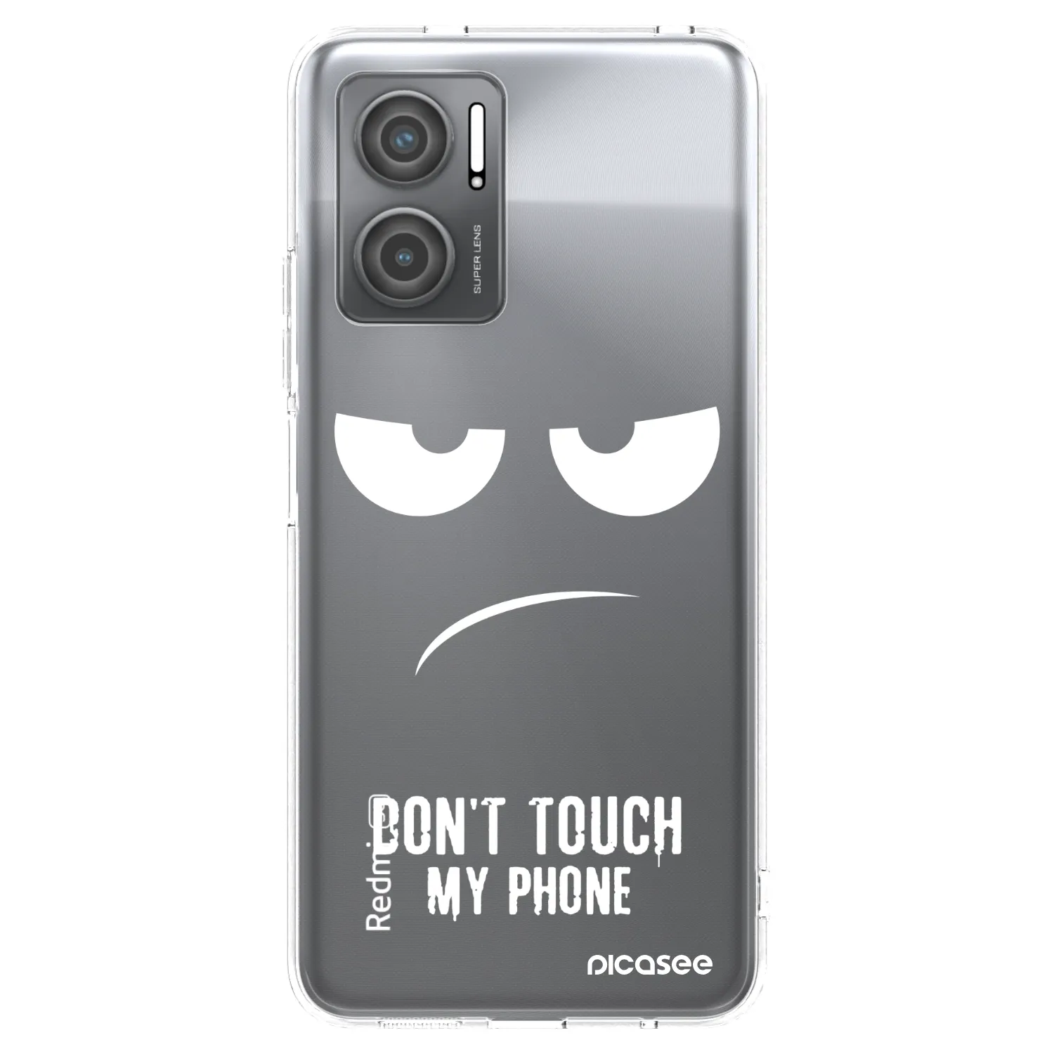 Picasee silikonowe przeźroczyste etui na Xiaomi Redmi 10 5G - Don't Touch My Phone