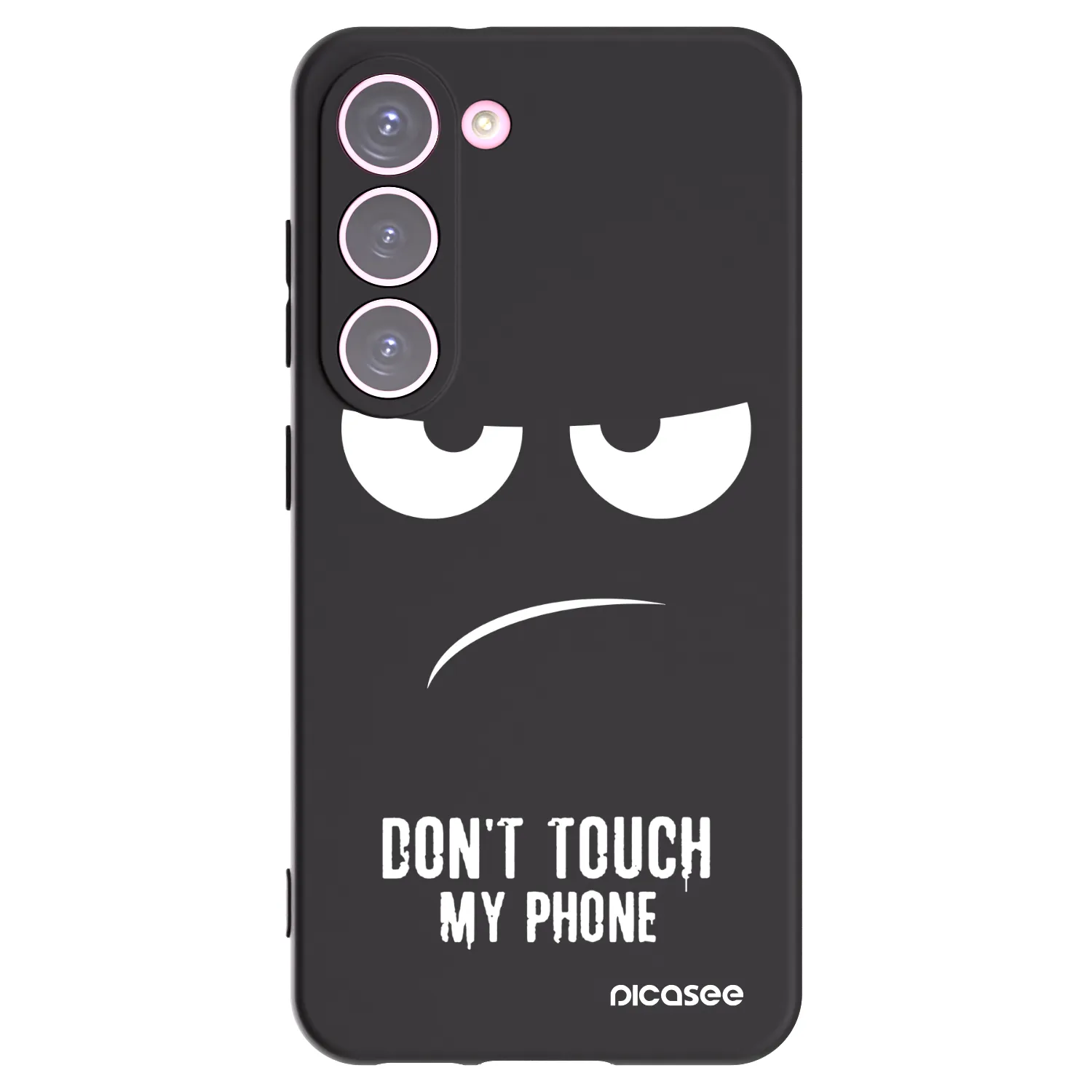 Picasee silikonowe czarne etui na Samsung Galaxy S23 5G - Don't Touch My Phone