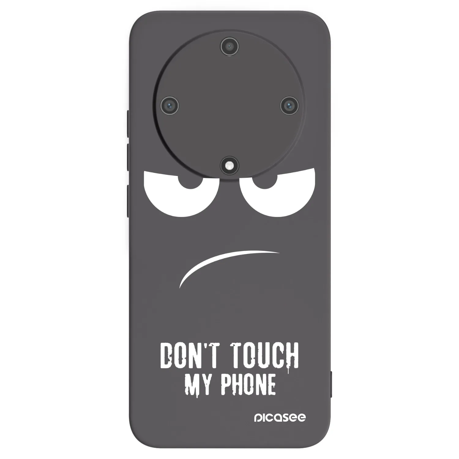 Picasee silikonowe czarne etui na Honor Magic5 Lite 5G - Don't Touch My Phone