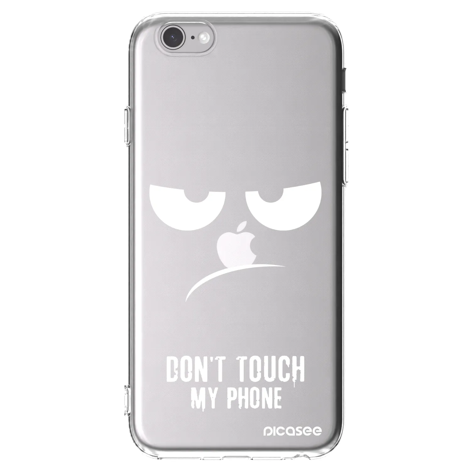 Picasee silikonowe przeźroczyste etui na Apple iPhone 6/6S - Don't Touch My Phone