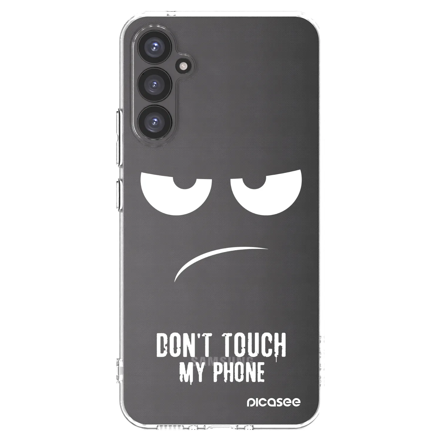 Picasee silikonowe przeźroczyste etui na Samsung Galaxy A34 5G A346B - Don't Touch My Phone