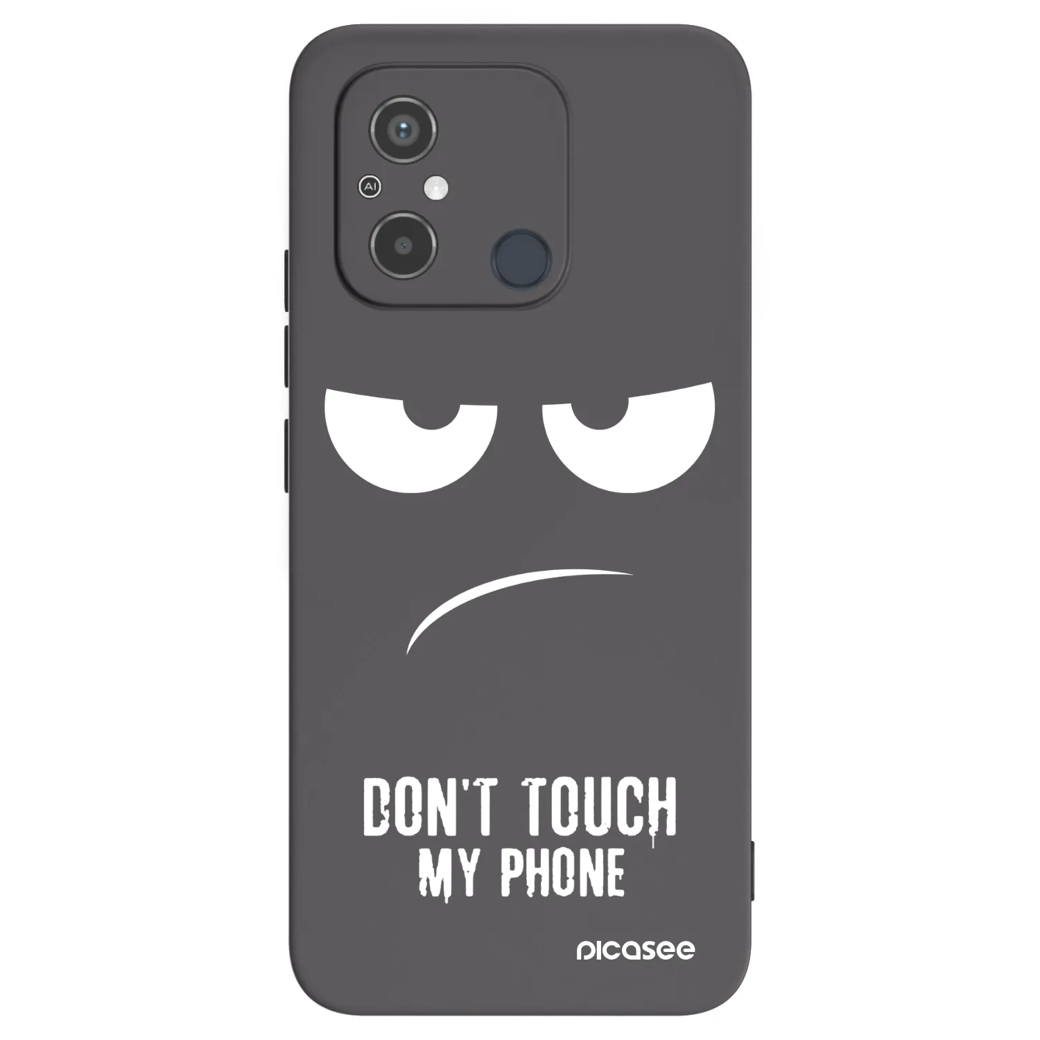 Picasee silikonowe czarne etui na Xiaomi Redmi 12C - Don't Touch My Phone