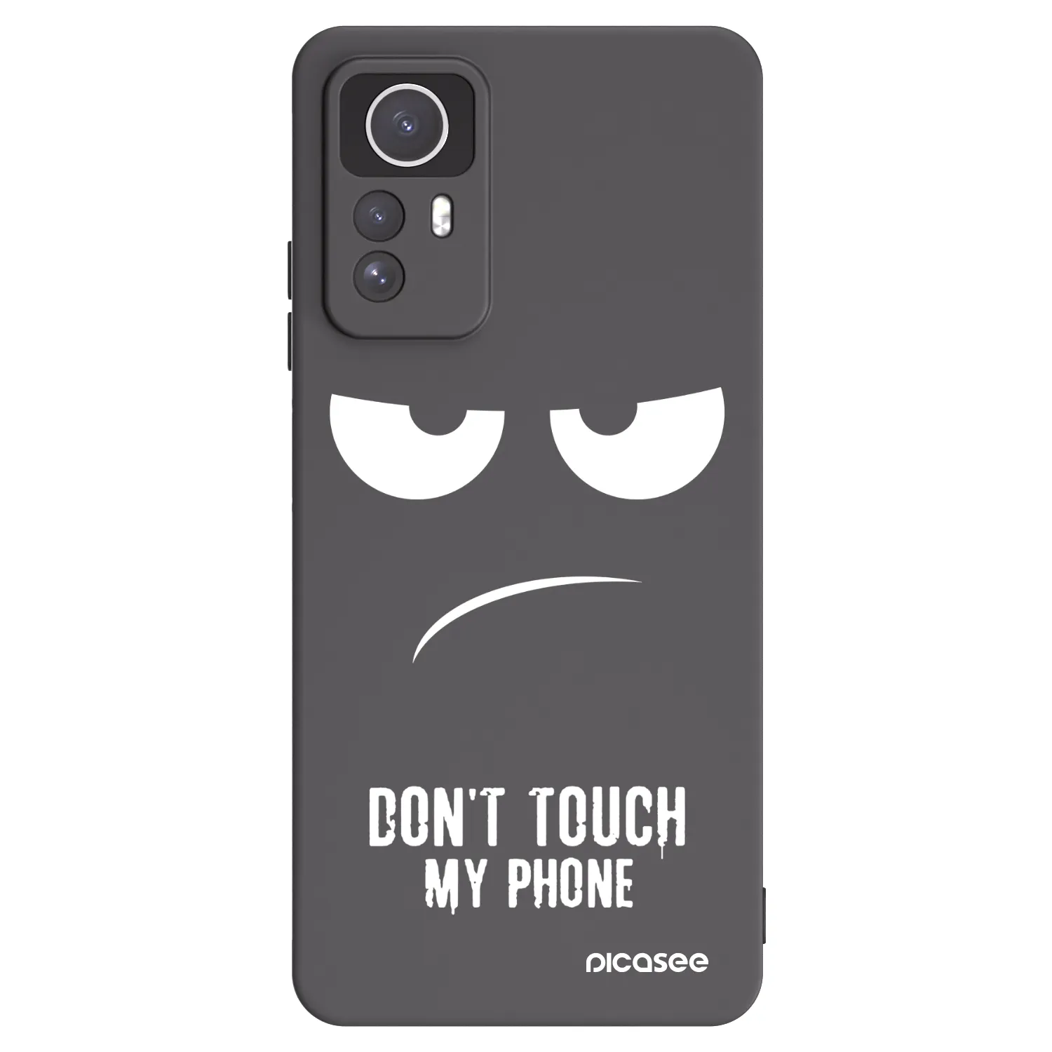 Picasee silikonowe czarne etui na Xiaomi Redmi Note 12S - Don't Touch My Phone