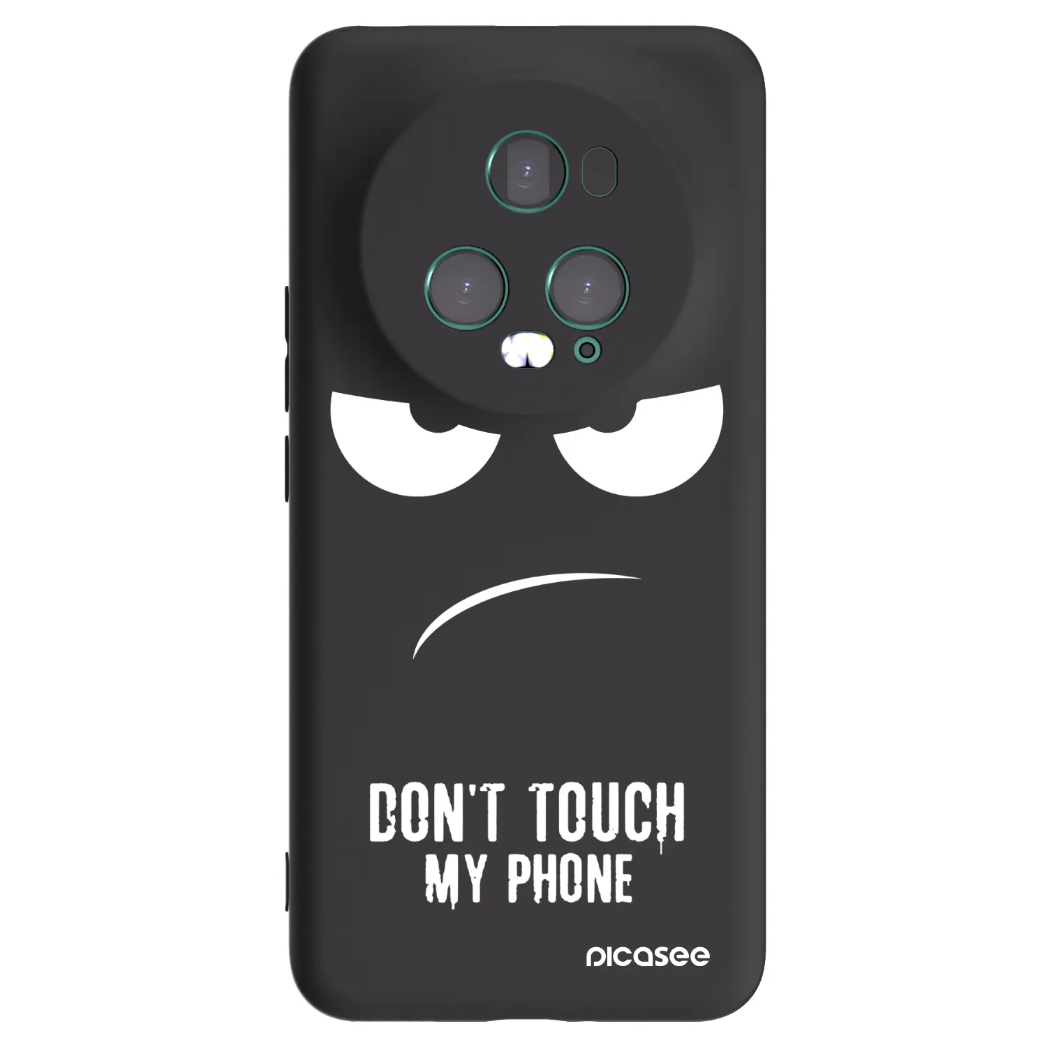 Picasee silikonowe czarne etui na Honor Magic5 Pro - Don't Touch My Phone