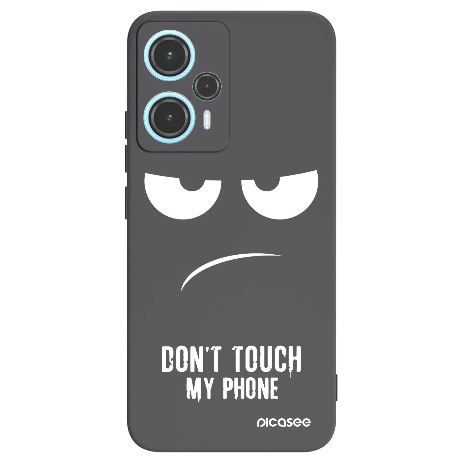 Picasee silikonowe czarne etui na Xiaomi Poco F5 - Don't Touch My Phone