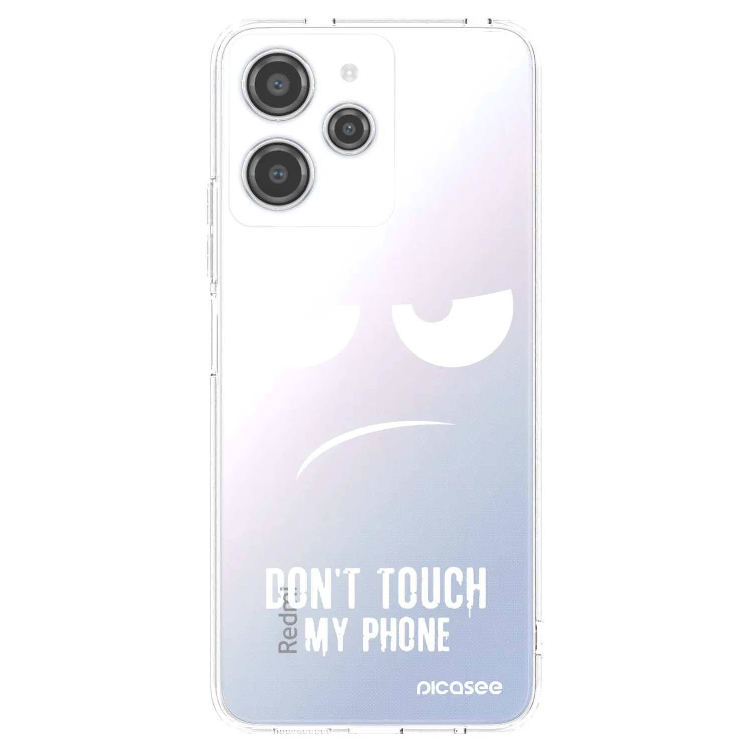 Picasee silikonowe przeźroczyste etui na Xiaomi Redmi 12 4G - Don't Touch My Phone