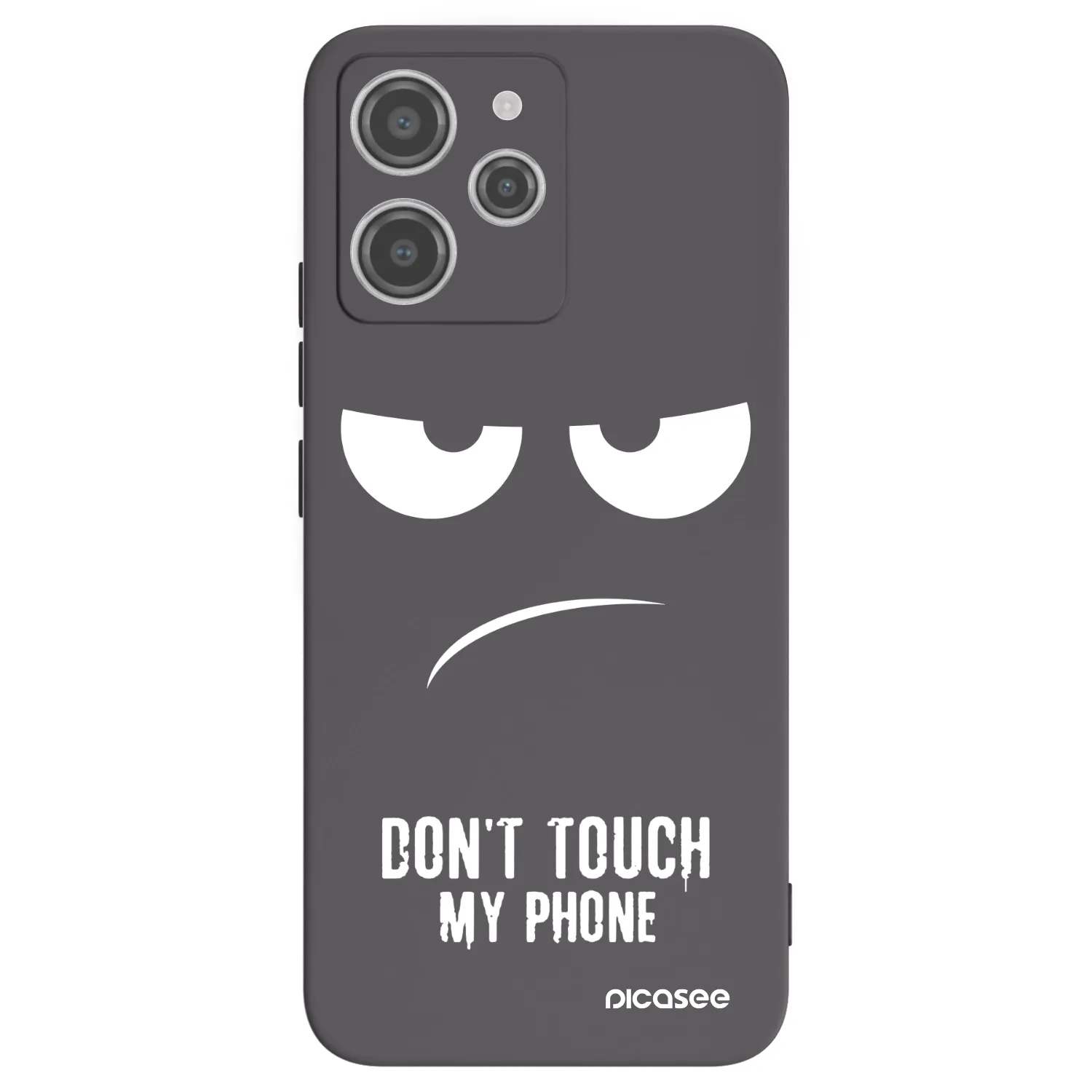 Picasee silikonowe czarne etui na Xiaomi Redmi 12 4G - Don't Touch My Phone