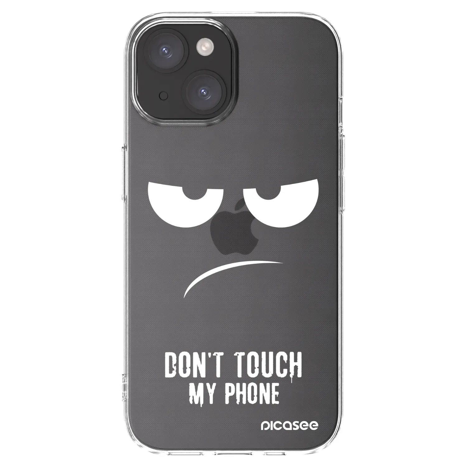 Picasee silikonowe przeźroczyste etui na Apple iPhone 15 - Don't Touch My Phone