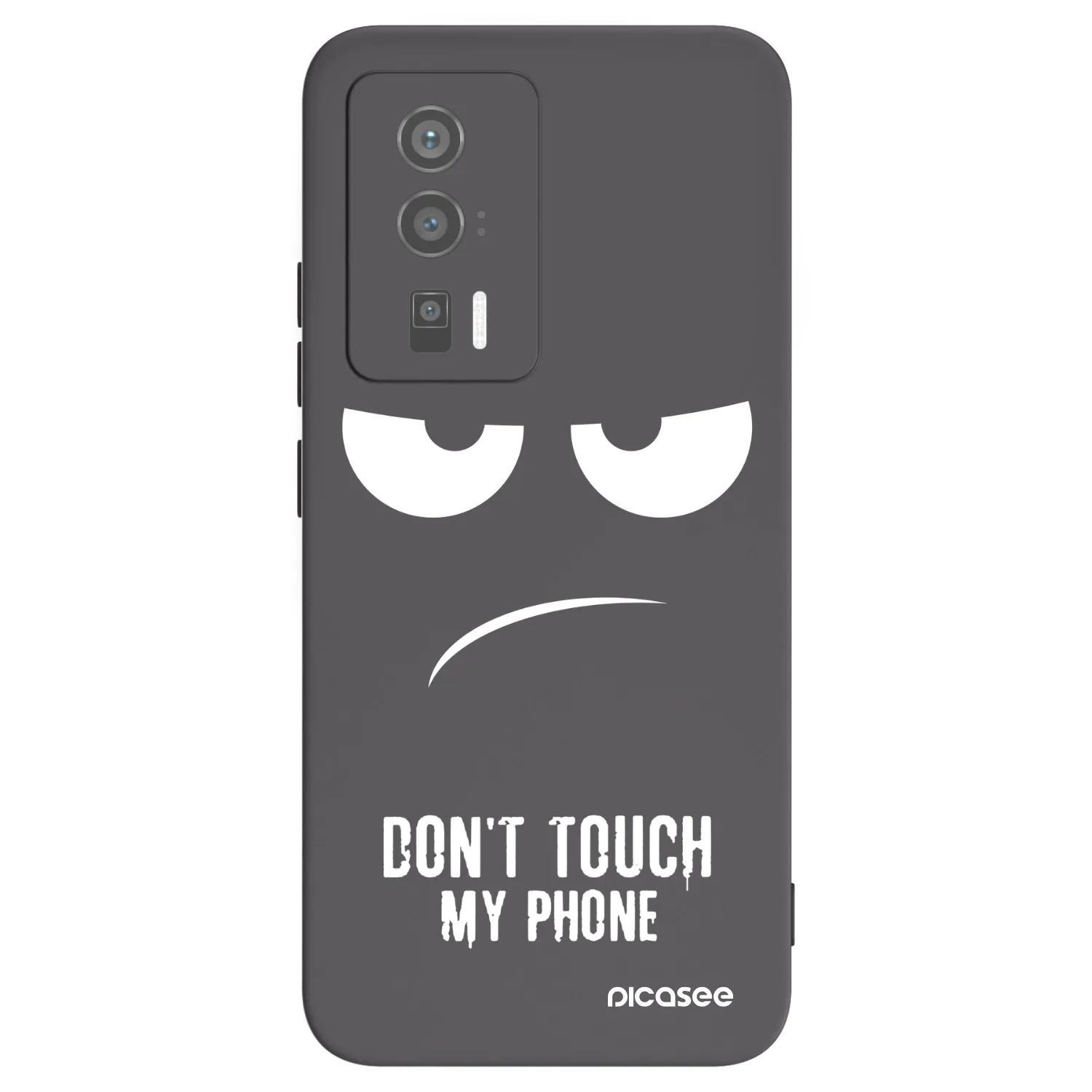 Picasee silikonowe czarne etui na Xiaomi Poco F5 Pro 5G - Don't Touch My Phone