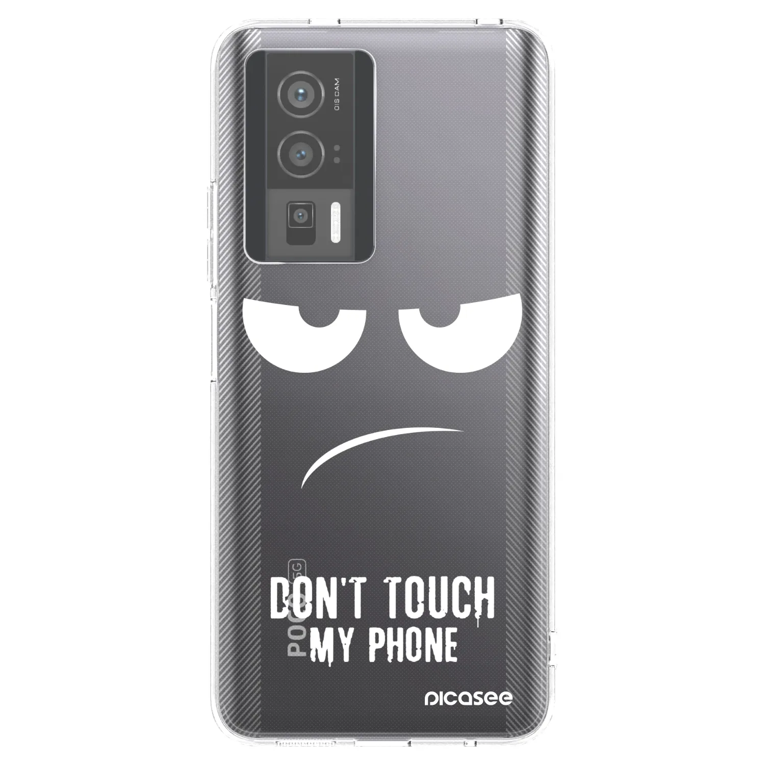 Picasee silikonowe przeźroczyste etui na Xiaomi Poco F5 Pro 5G - Don't Touch My Phone