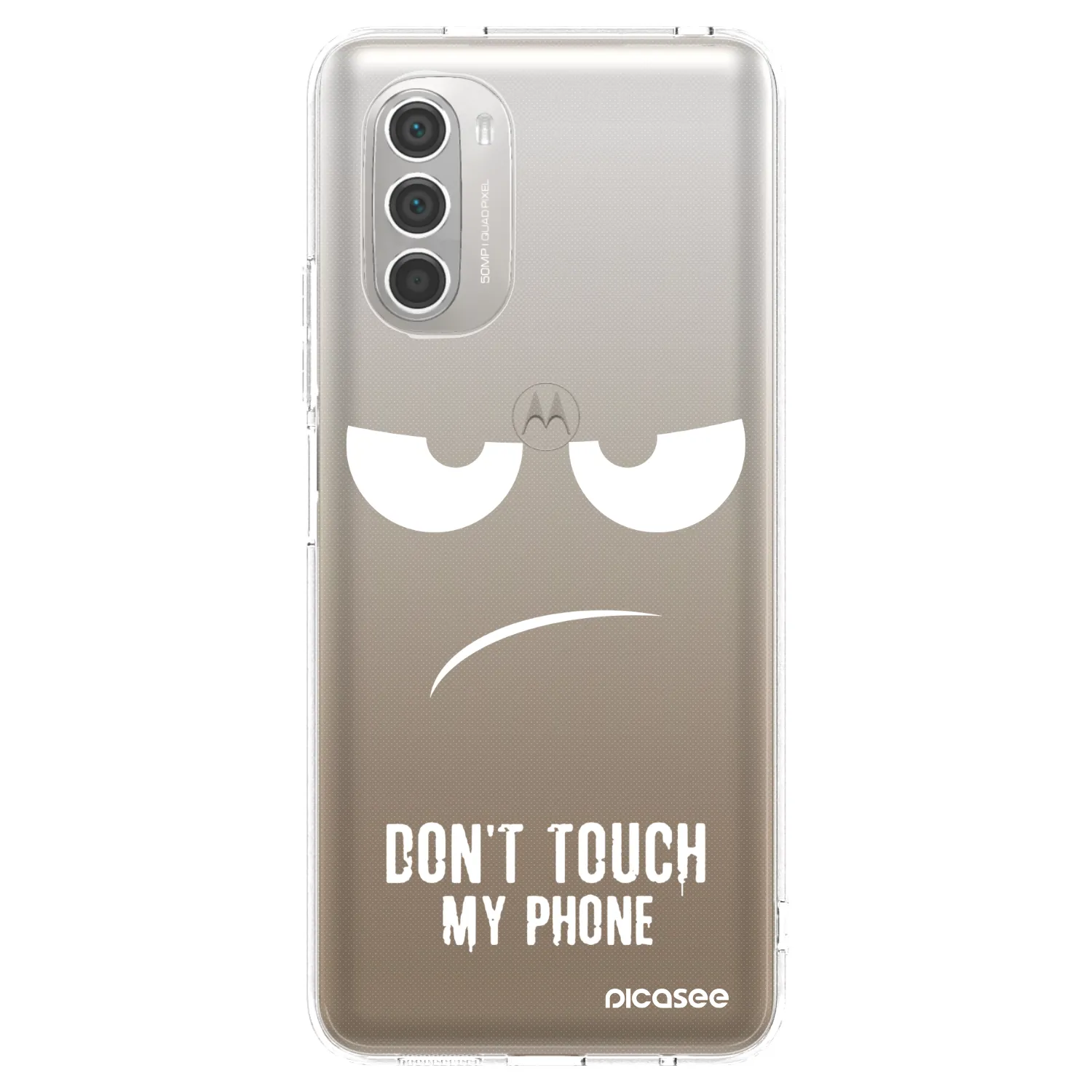 Picasee silikonowe przeźroczyste etui na Motorola Moto G51 - Don't Touch My Phone