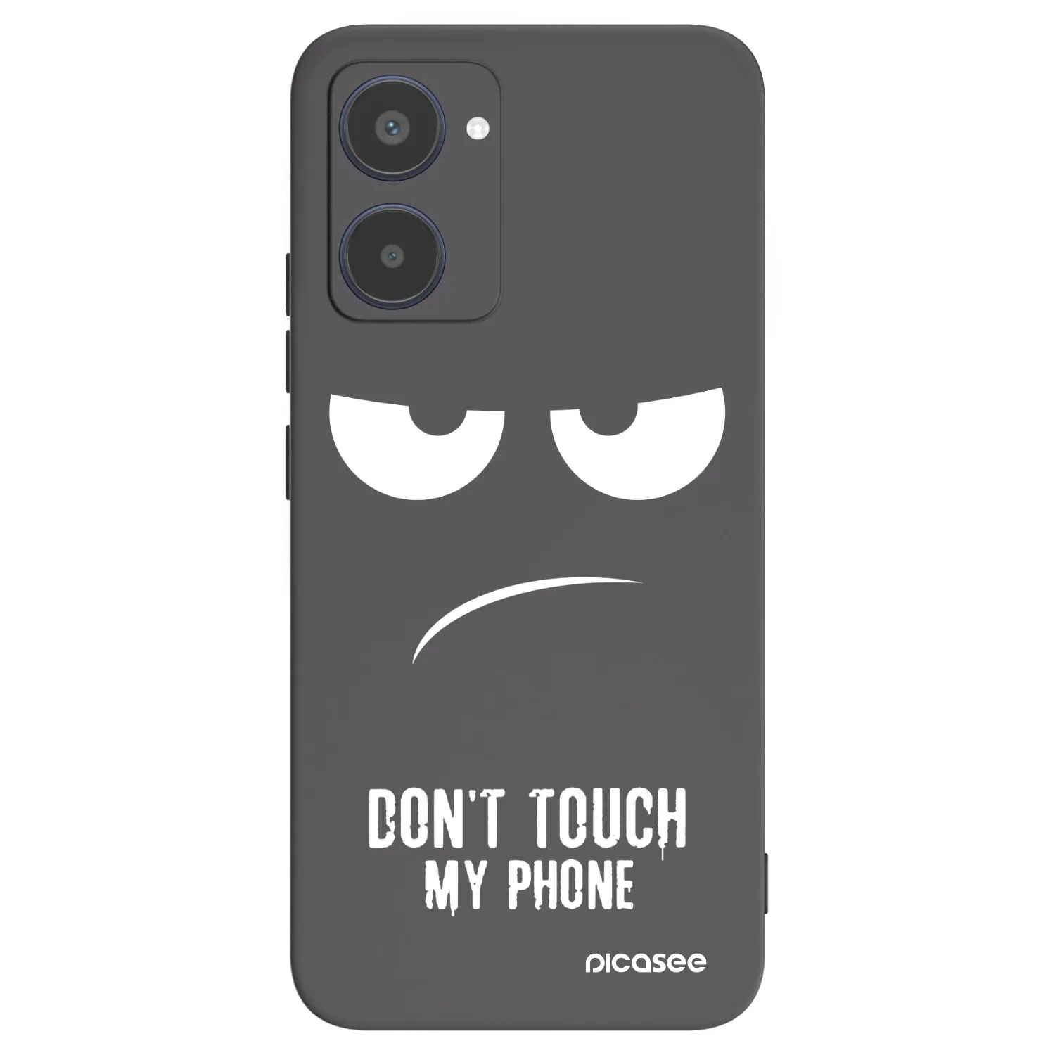 Picasee silikonowe czarne etui na Realme 10 4G - Don't Touch My Phone