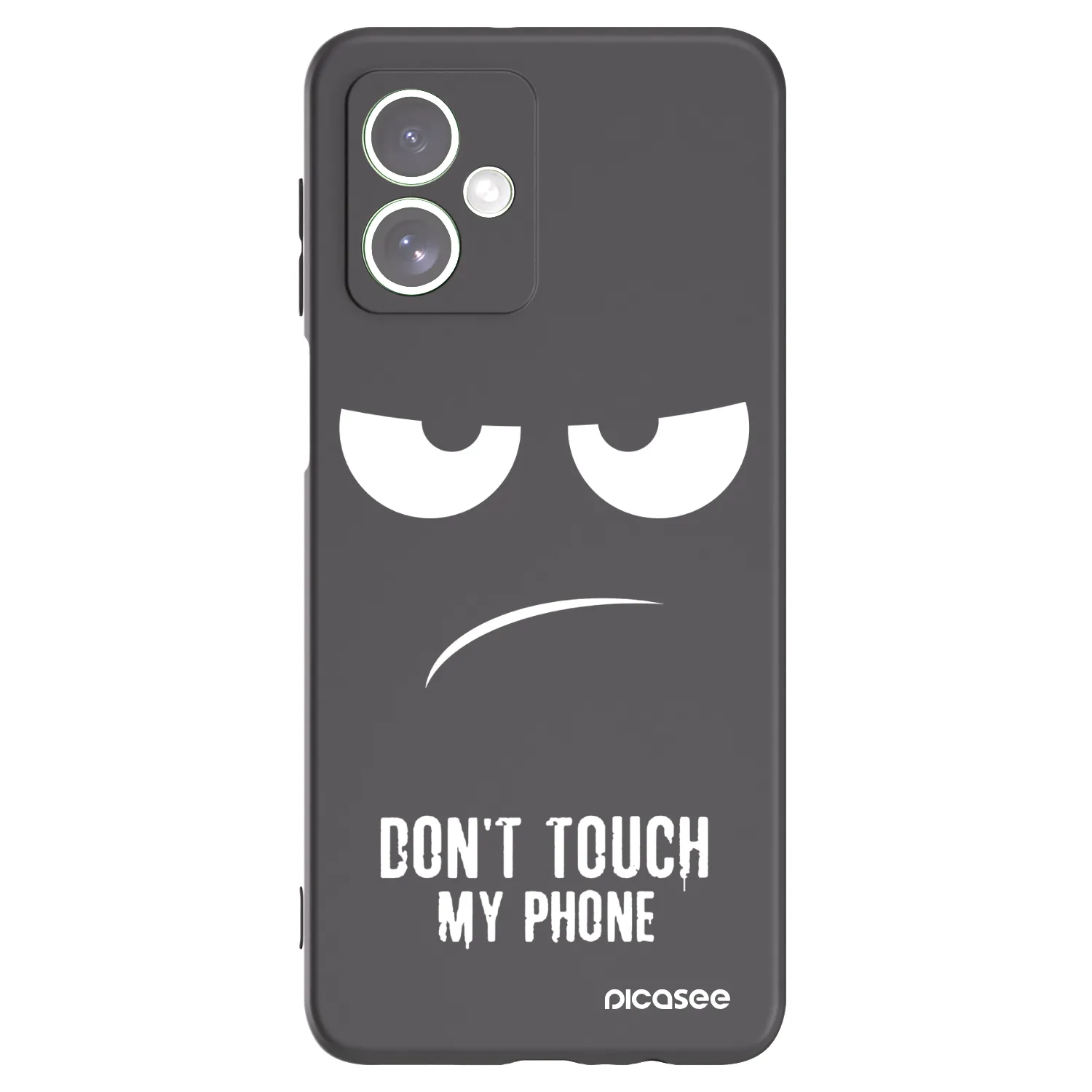 Picasee silikonowe czarne etui na Motorola Moto G54 5G - Don't Touch My Phone