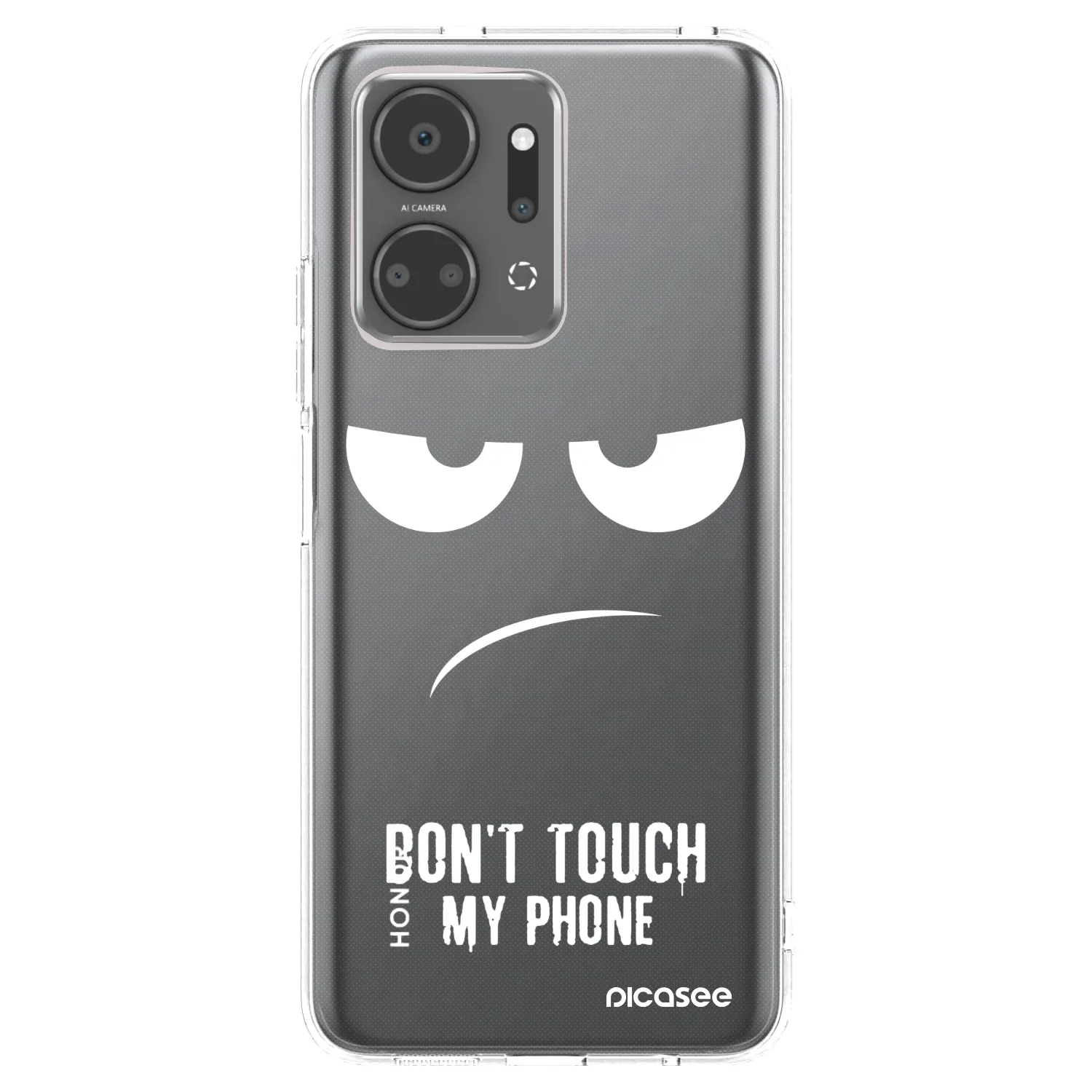 Picasee silikonowe przeźroczyste etui na Honor X7a - Don't Touch My Phone