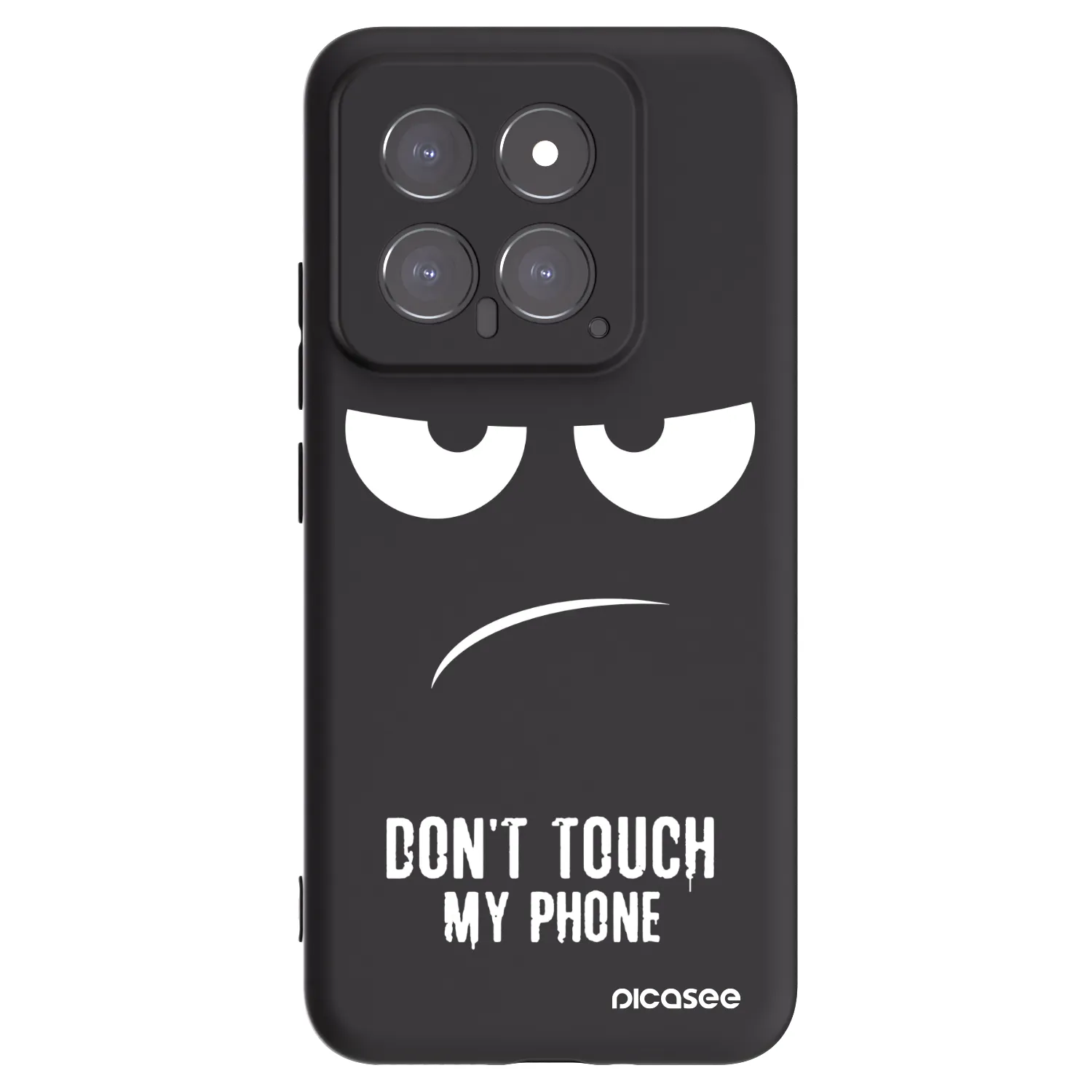 Picasee silikonowe czarne etui na Xiaomi 14 - Don't Touch My Phone